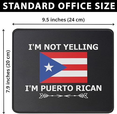Miniatura 2 de Alfombrilla de mouse con texto en inglés "I'm Not Yelling I'm Puerto Rican", regalo divertido para hombres y mujeres puertorriqueños, alfombrilla de