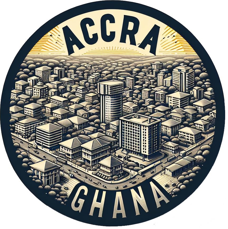 Accra Ghana Souvenir Destination Die Cut Decorative Flat Magnet 2-Inch
