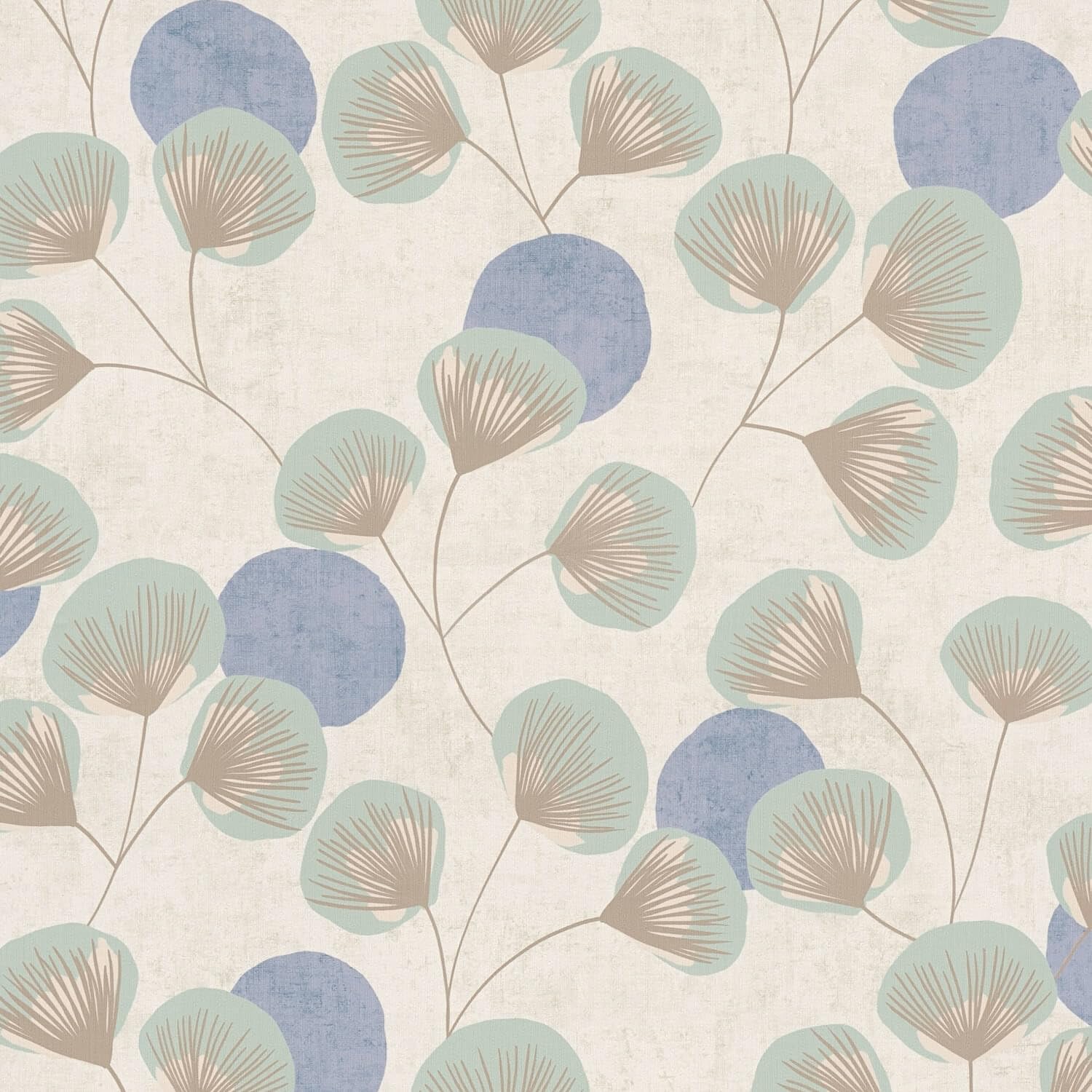 Papier peint intissé motif floral premium Profhome 791511-GU gris bleu