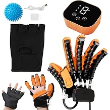 DZKJ Hand Function Rehabilitation Robotic Gloves Generations Hemiplegia, Stroke Recovery Adjustable Finger Rehab Trainer for Arthritis, Right and Left Hand, Hand Therapy Glove Right Hand S
