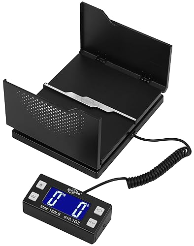 Miniatura 5 de Weighmax W-8809 - Escala de envío digital y postal de 150 libras x 01 onzas con pantalla extendida negro baterías y adaptador de CA incluido