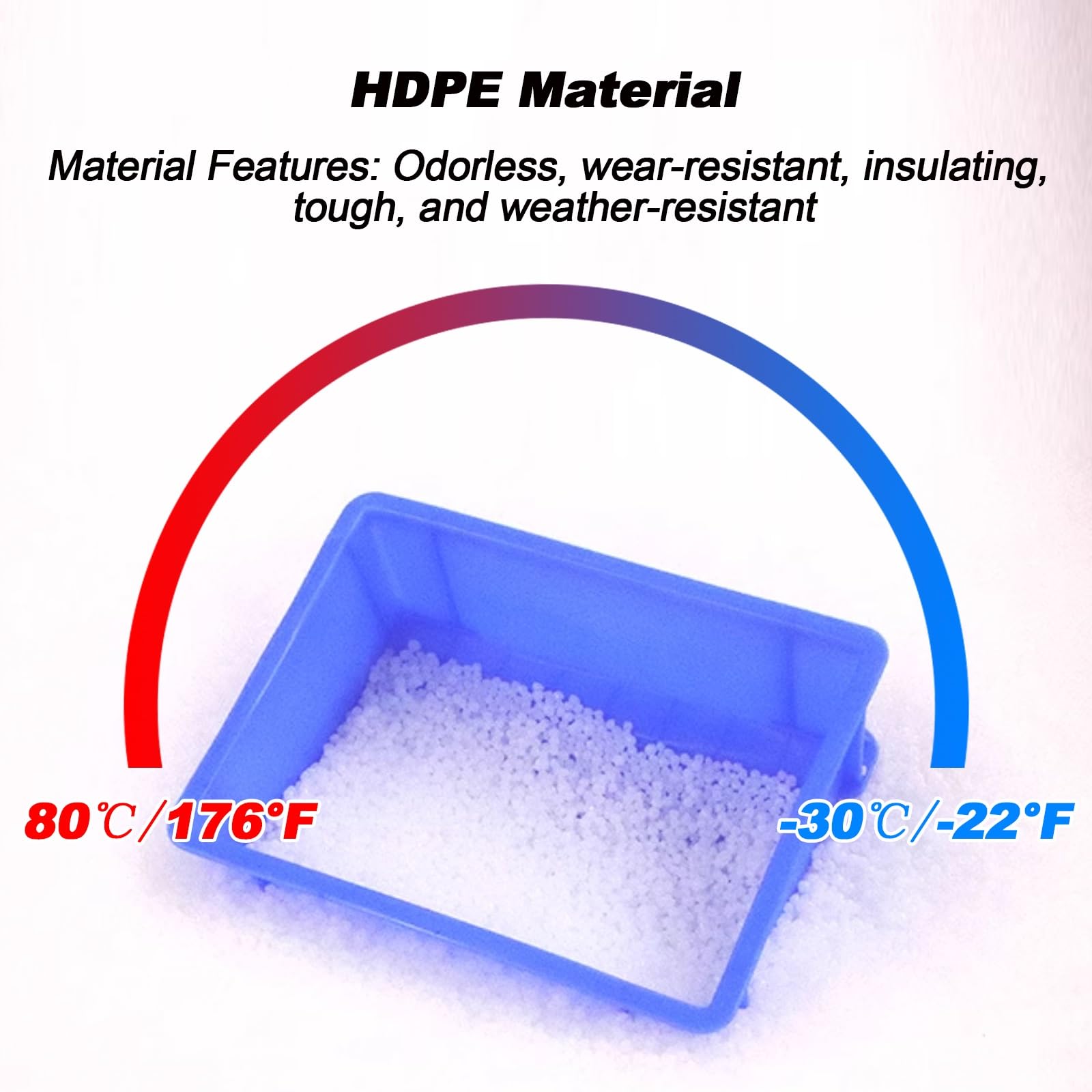 Pallet in plastica HDPE, traspirante, resistente alle intemperie, capacità di carico statica, impilabile, per magazzini e cantine, 40 x 40 x 15 cm, blu