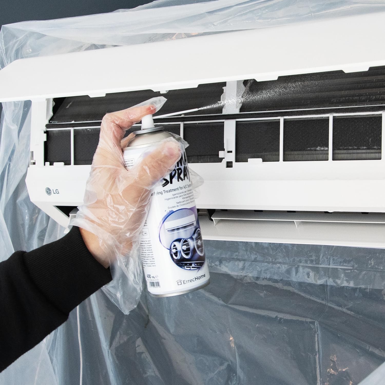 ErrecHome Evaporator Cleaner, Pulitore per climatizzatore, 400 mL, Il pacchetto può variare