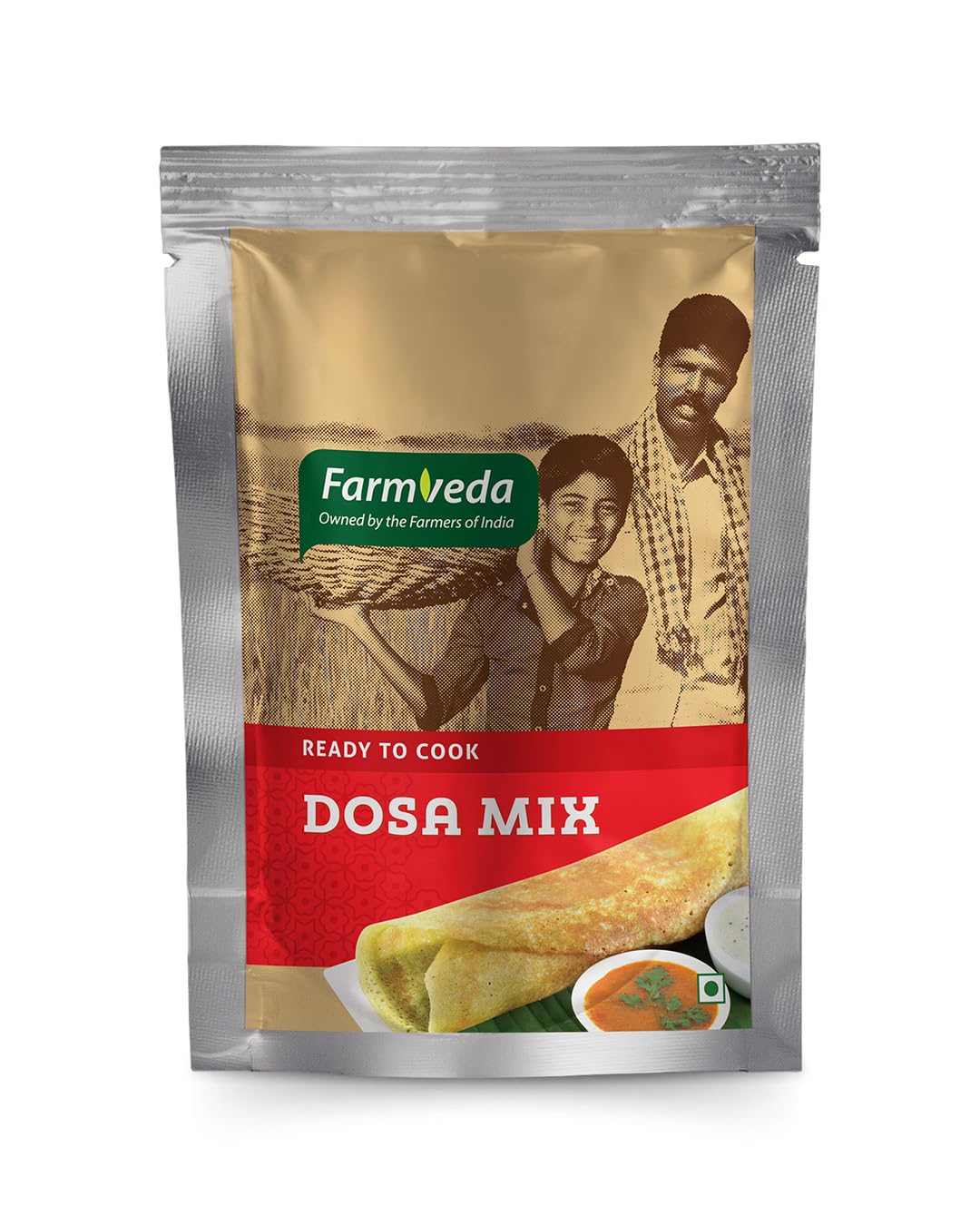Farm Veda Ready to Cook Dosa Mix | Traditional South Indian Breakfast | High-Protein & Low-Fat | 100% Natural | 500g Pack (Pack of 1)