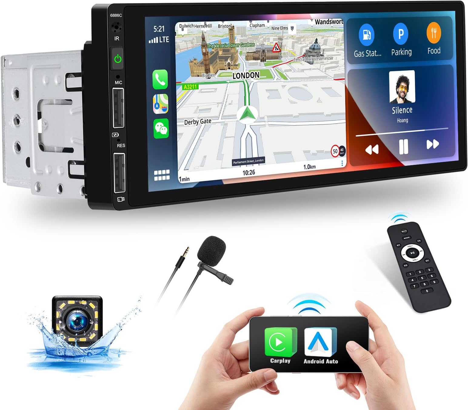 Autoradio Bluetooth 1 DIN USB AUX SD Mains libres - Photo, audio & vidéo Autoradio Bluetooth 1 DIN USB AUX SD Mains libres - Photo, audio & vidéo