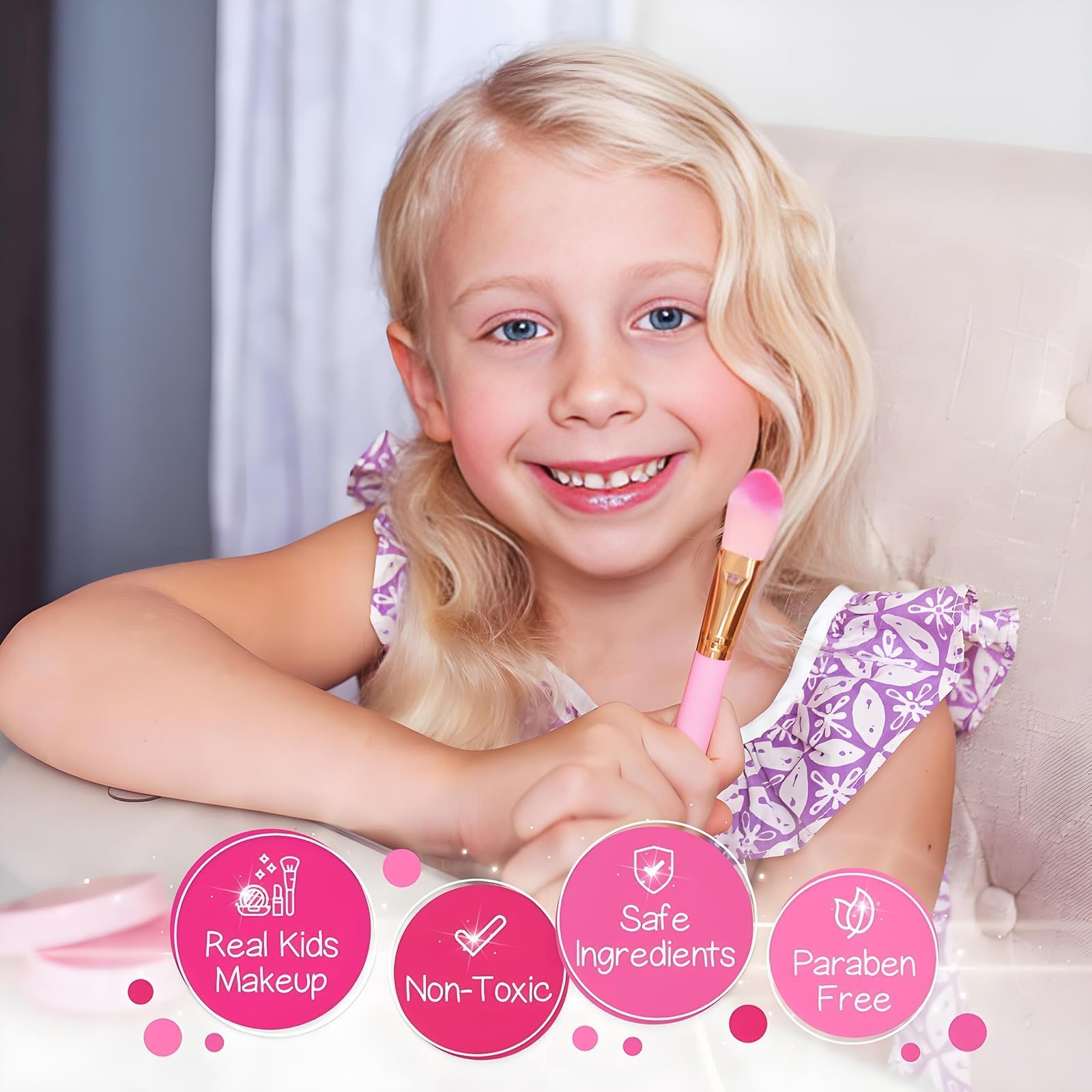 Kit Trucco Per Bambine – 14 Colori Lavabili, Valigetta Portatile, Sicuro E Creativo Per Halloween E Feste