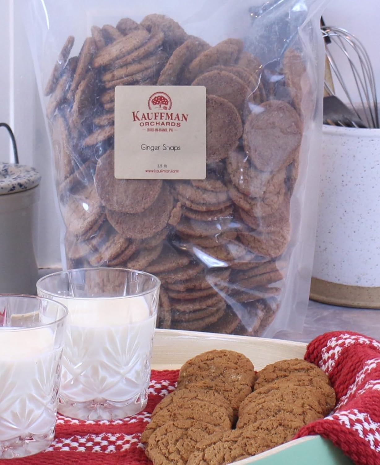 Kauffman Orchards Ginger Snap Cookies, Bulk 3.5 Pound Bag