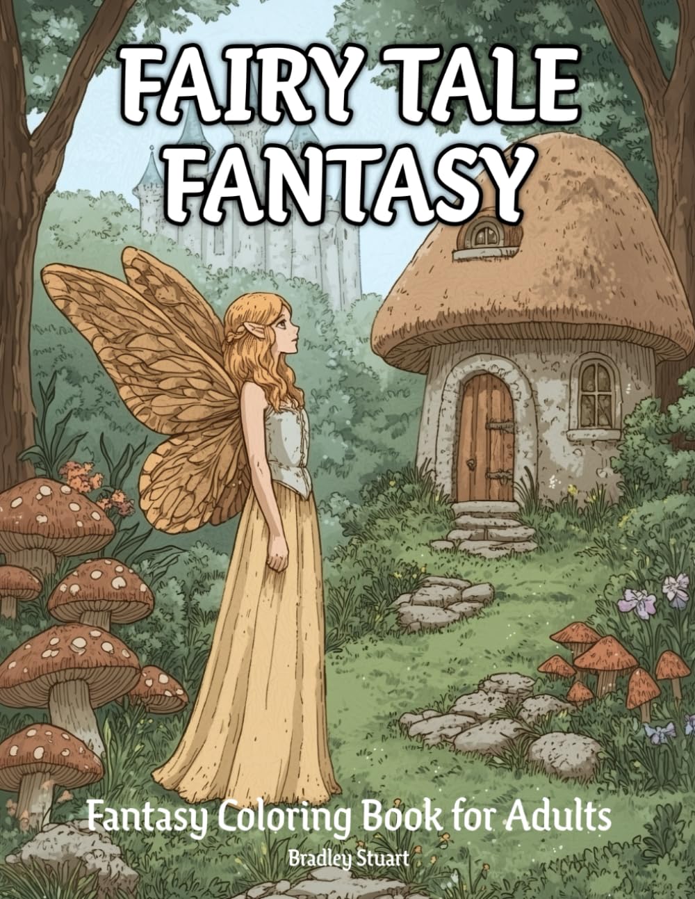 Fairy Tale Fantasy: Fantasy Coloring Book for Adults with Enchanted Worlds, Magical Creatures, and Whimsical Scenes