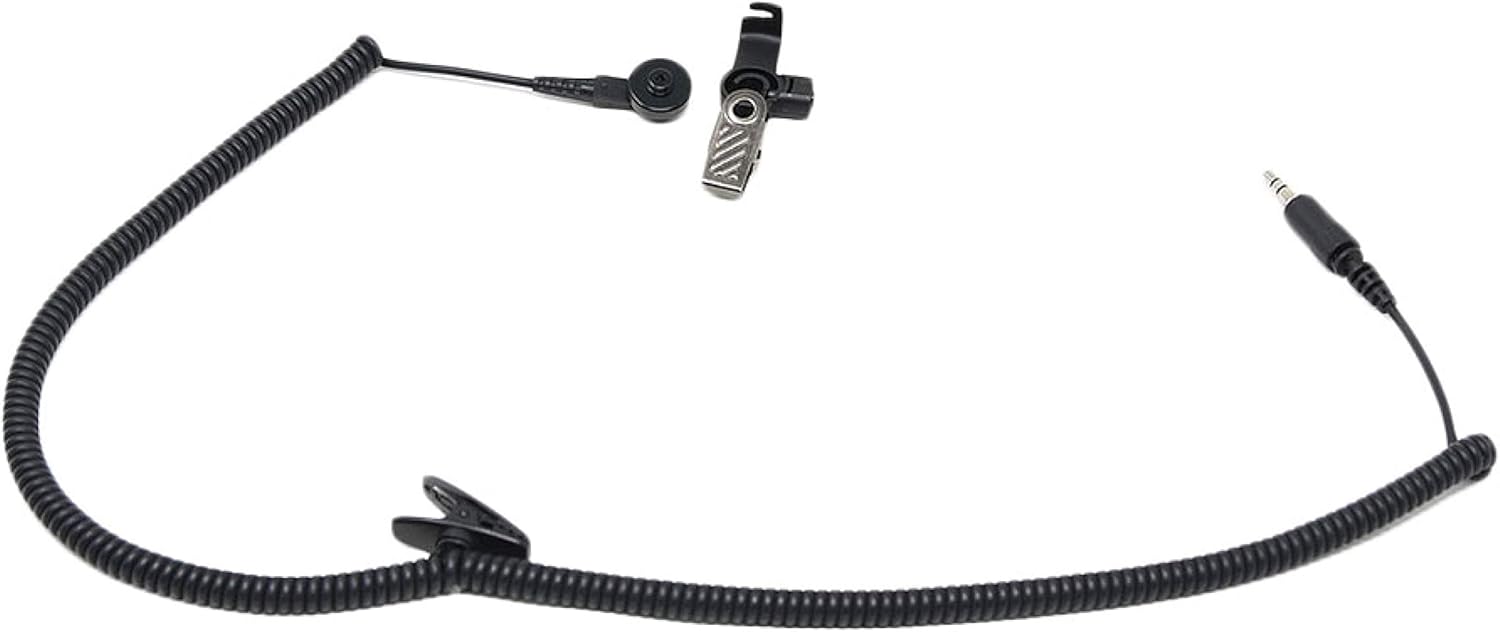 The Ear Phone Connection Fox Acoustic Tube Listen Only Earphone with 3.5mm Connector, Black