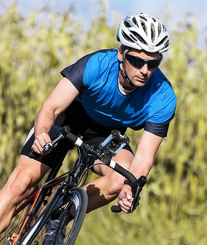 Miniatura 7 de Soporte de teléfono para motocicleta, soporte de teléfono para bicicleta bloqueo de 1s protección segura, soporte giratorio de 360 para manillar de