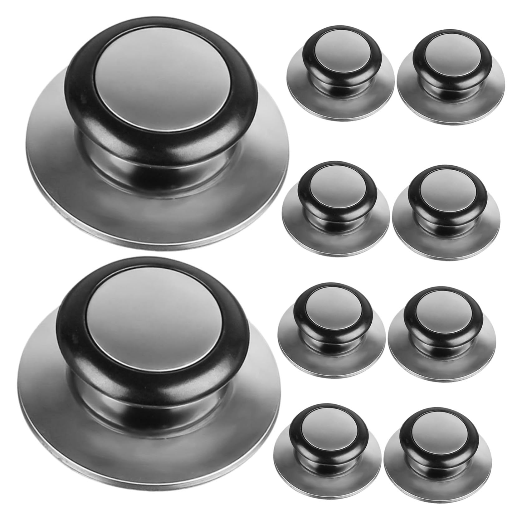 12piezas Perillas de Tapa de Olla de Acero Inoxidable Reemplazo de Manija para Utensilios de Cocina Uso Tapas de Cacerolas y Hornos Holandeses