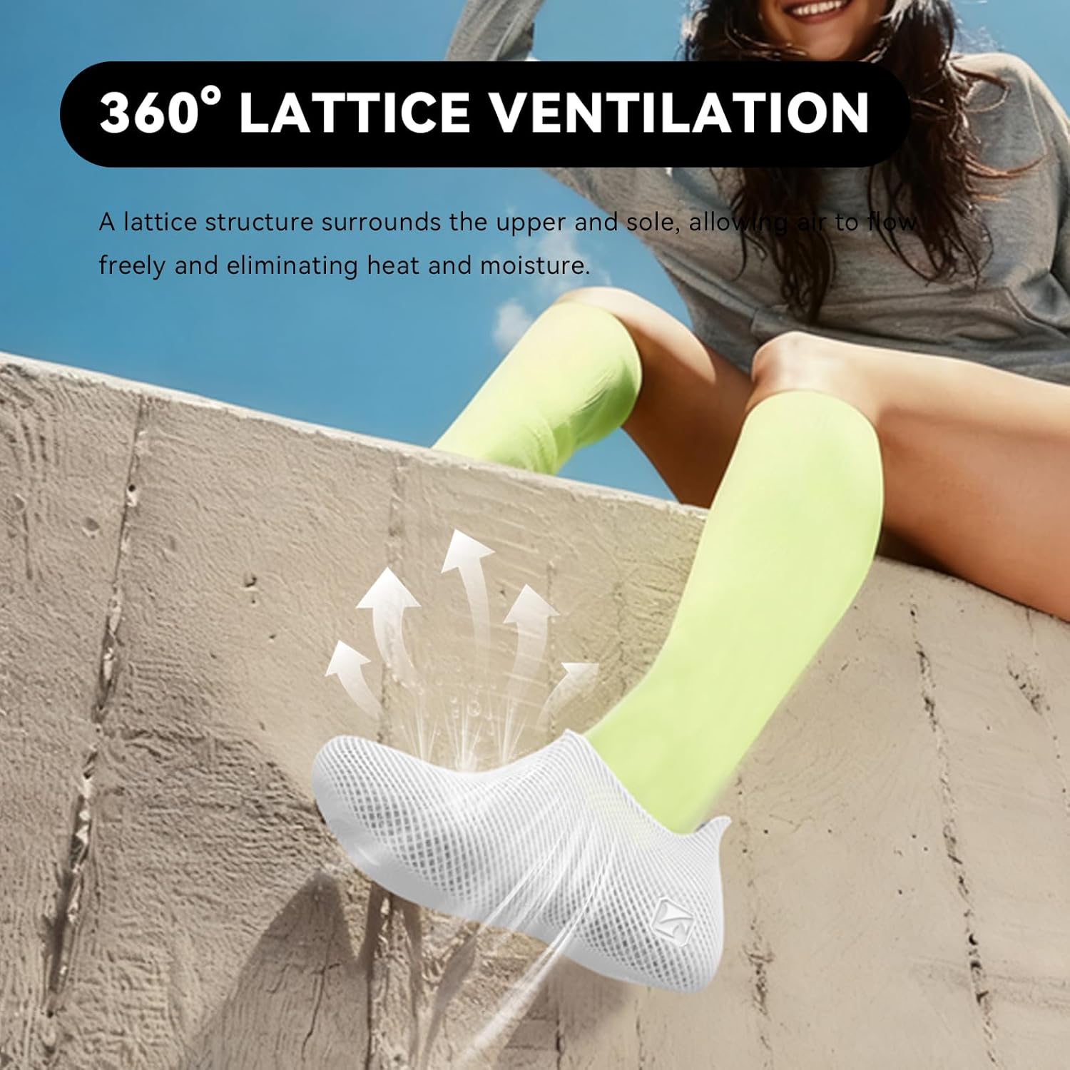 3D Printed Shoes for Men & Women, Lightweight Rebound, Quick-Drain Breathable Lattice Design, Flexible for City Walking, Travel, Beach & Light Workouts