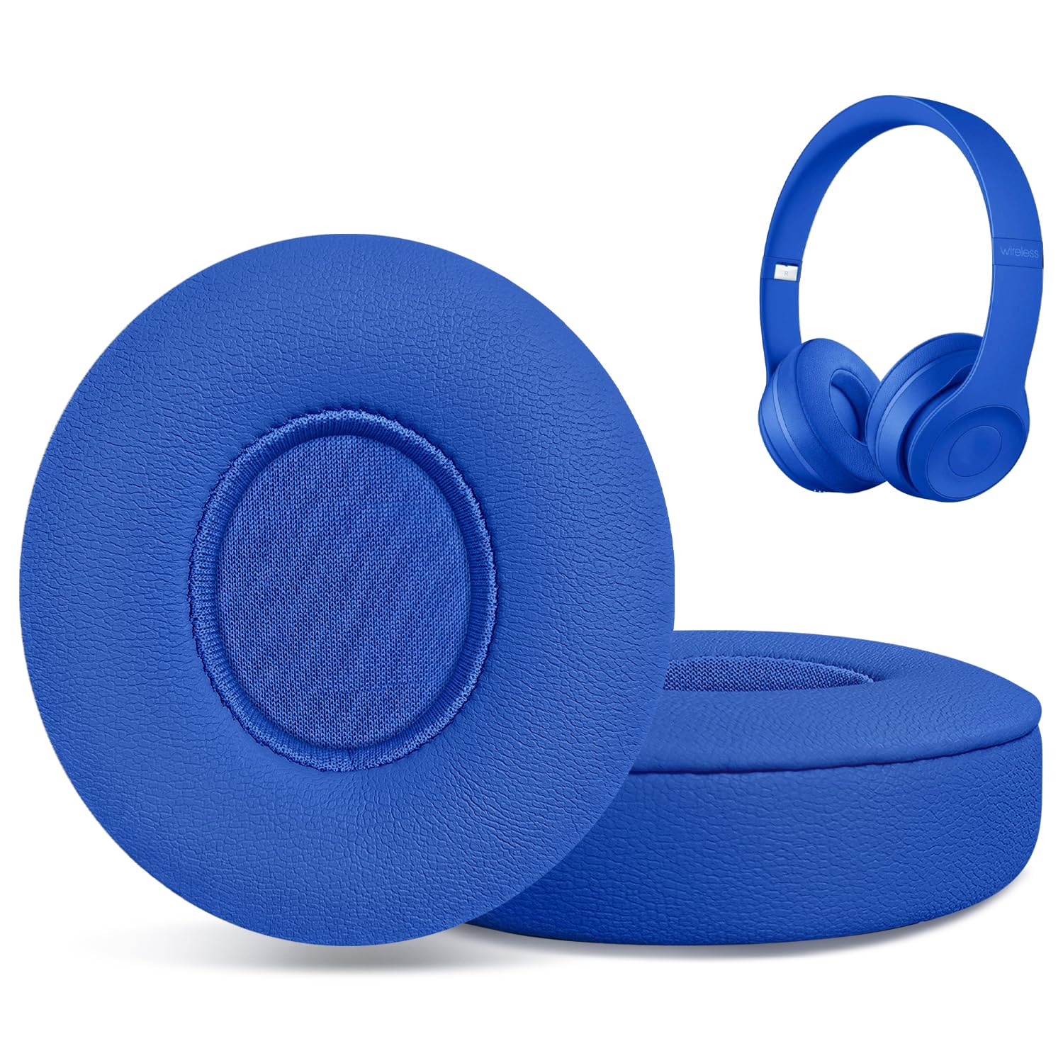 Replacement Ear Pads for Beats Solo 2 & Solo 3 Wireless On-Ear Headphones, Ear Cushions, Headset Earpads, Ear Cups Cover with Soft Protein Leather (
