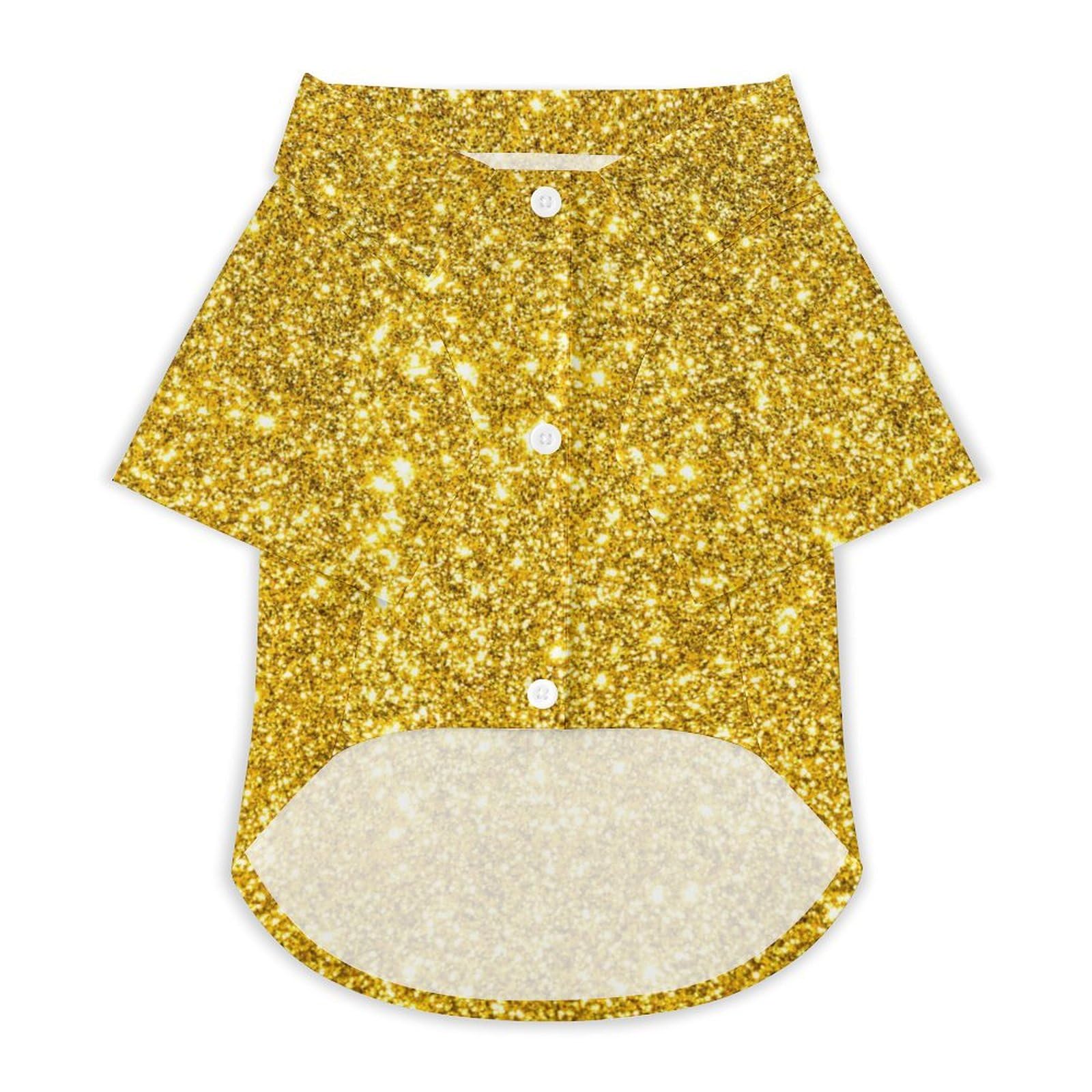 Fashion Puppy T Shirt, Soft Light Weight Shirt, Fashion Dog Cat Sweatshirt for Small Medium Large Dog and Cat Compatible with Beautiful Gold Bling