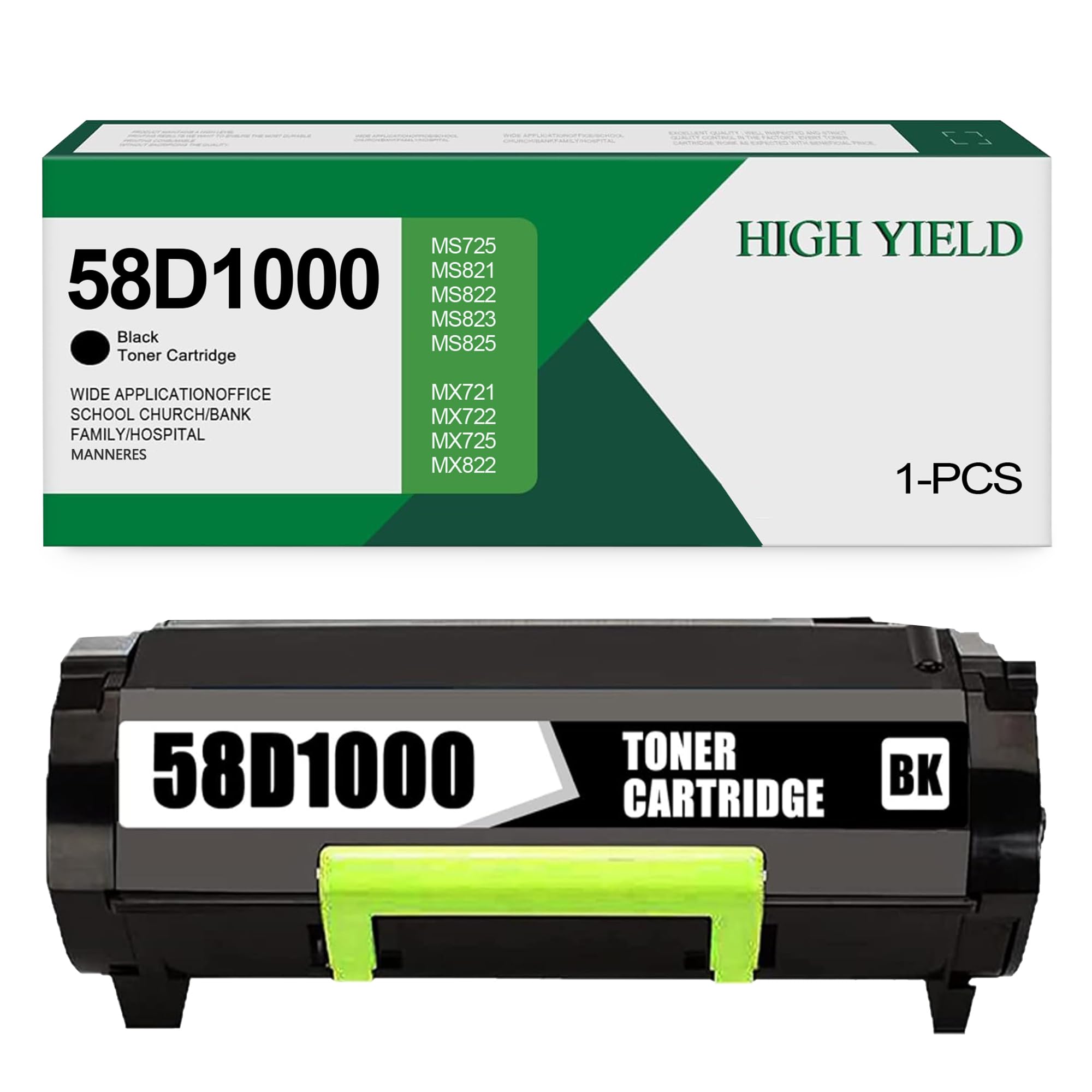 Amazon.com: 58D1000 Toner Cartridge Black - Replacement for