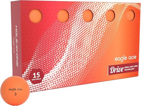 Eagle AceTM Drive Golf Balls-2 Layers-Maximum Distance,Optimal Spin Control (2024 Version