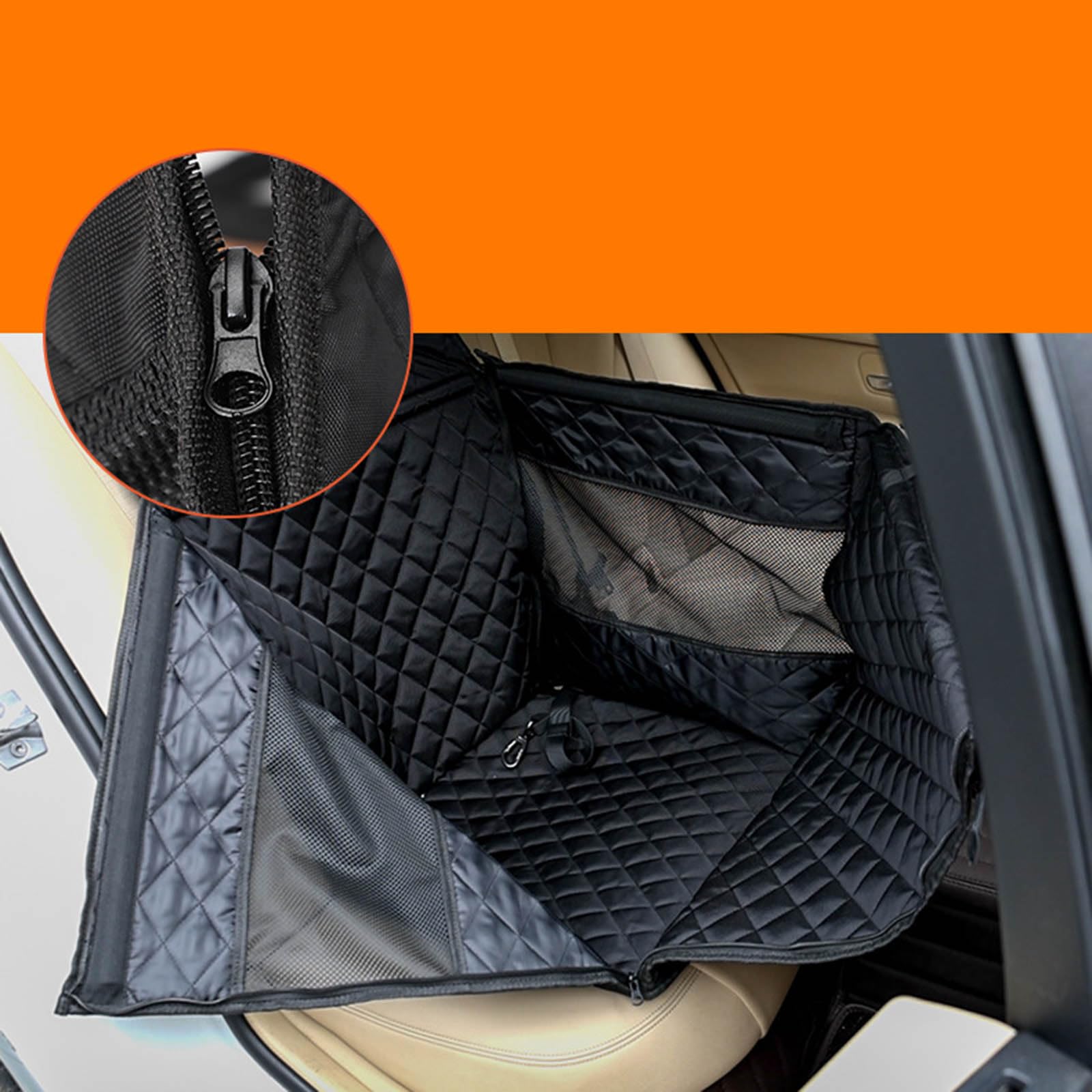 Cama portátil para perros, asiento de seguridad para mascotas, asiento de transporte para mascotas, sofá suave, gran espacio, gatos, cojines, cesta protectora, asiento de coche para mascotas