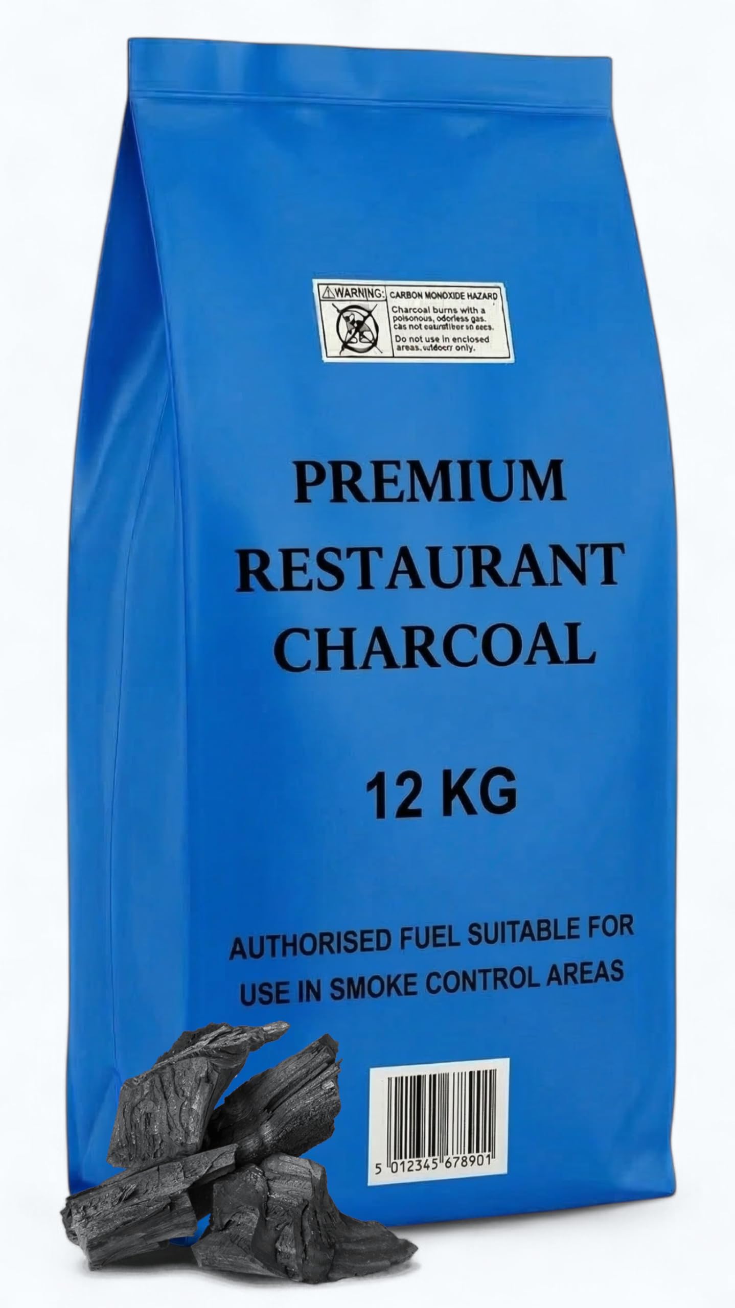 Log-Barn Black Restaurant Grade Cooking Lumpwood Charcoal 12Kg Bag, Perfect For Charcoal Bbq's, Large Chunks For Longer Burning Barbecues