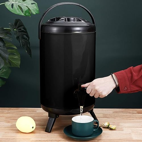 Miniatura 6 de Dispensador de bebidas con aislamiento de acero inoxidable 12 litros317 galones con espita para té café leche fría agua jugo en fiestas oficinas