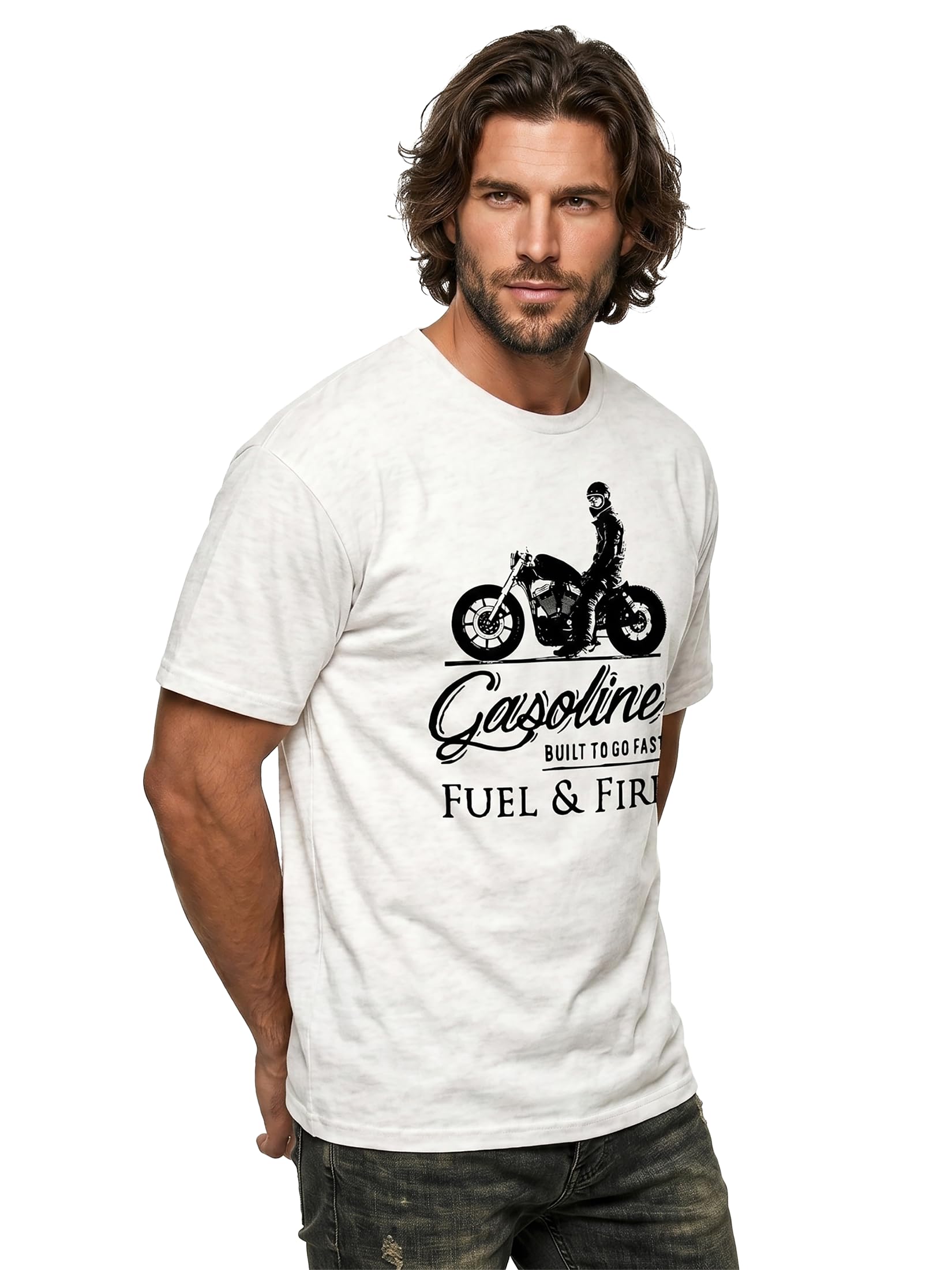 MAKAYA Moto Accessori - Abbigliamento Vintage Biker T-Shirt Cafe Racer - Maglietta