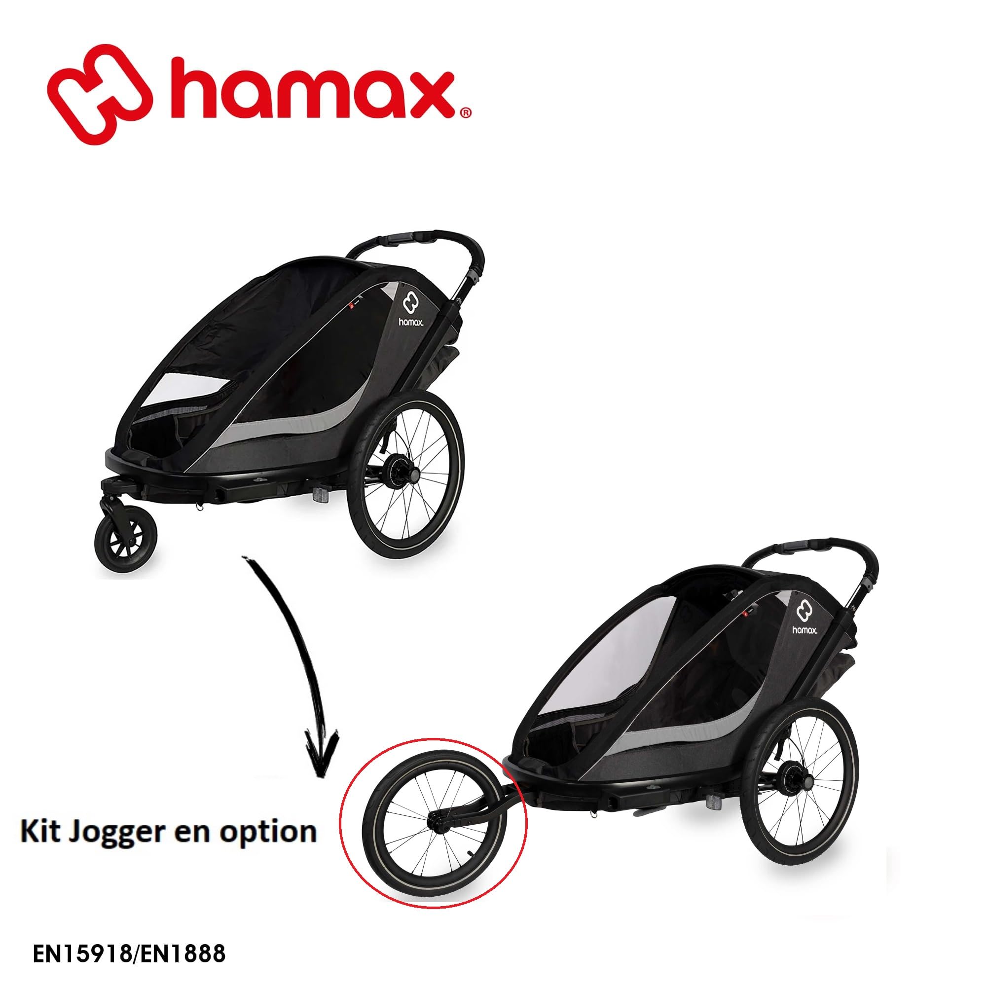 Hamax Cocoon Twin Fahrradanhänger für Kinder