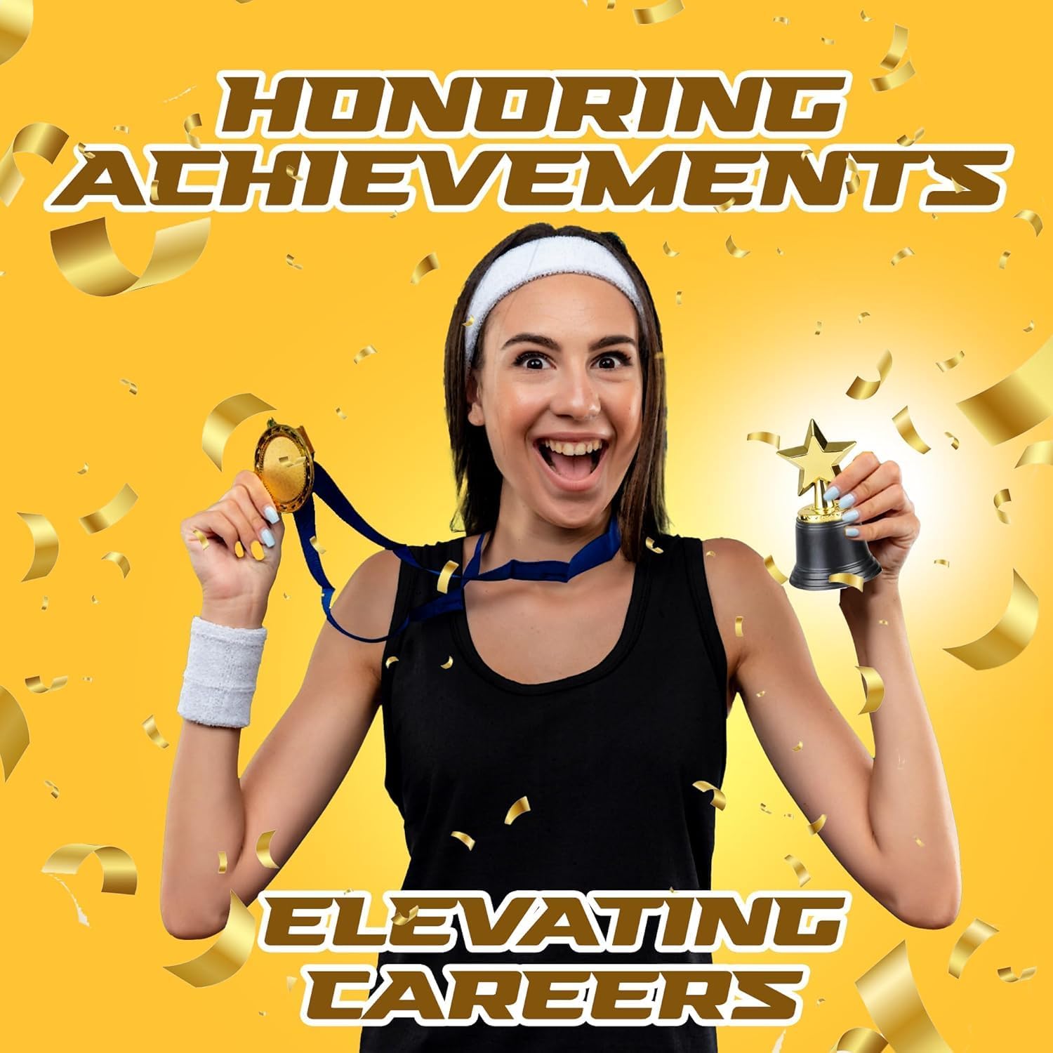 Bedwina Star Trophy Award - Pack of 36 Bulk - 4.5 Inch Gold Award Trophies For Kids Awards, Choice Prizes For Adults, Winner Competitions, Sports Events, Party Decorations, Teachers And Party Favors