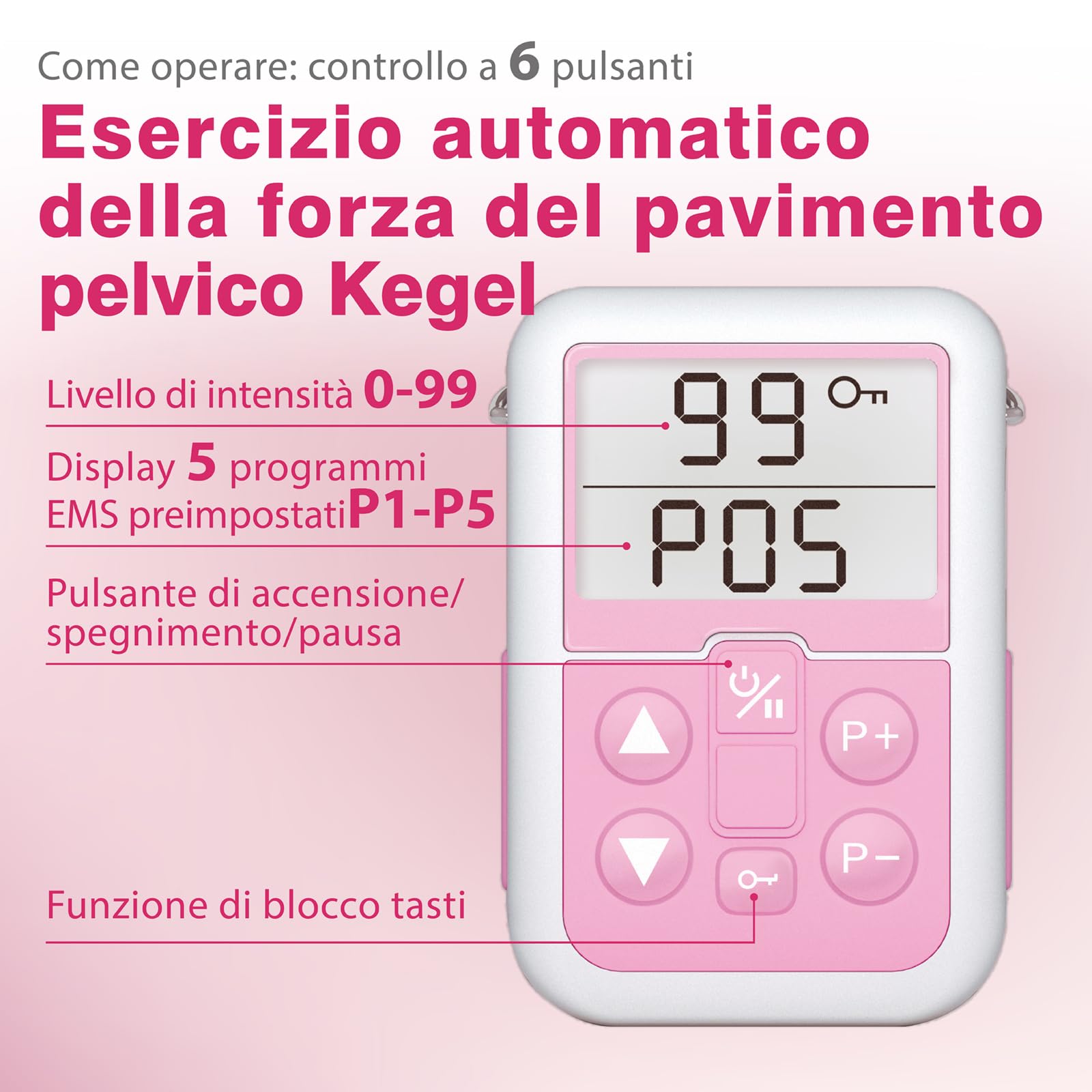 iSTIM Stimolatore per incontinenza Kegel V2 con sonda per il controllo della vescica e esercizi per il pavimento pelvico per donne Stimolatore elettrico muscolare (EMS