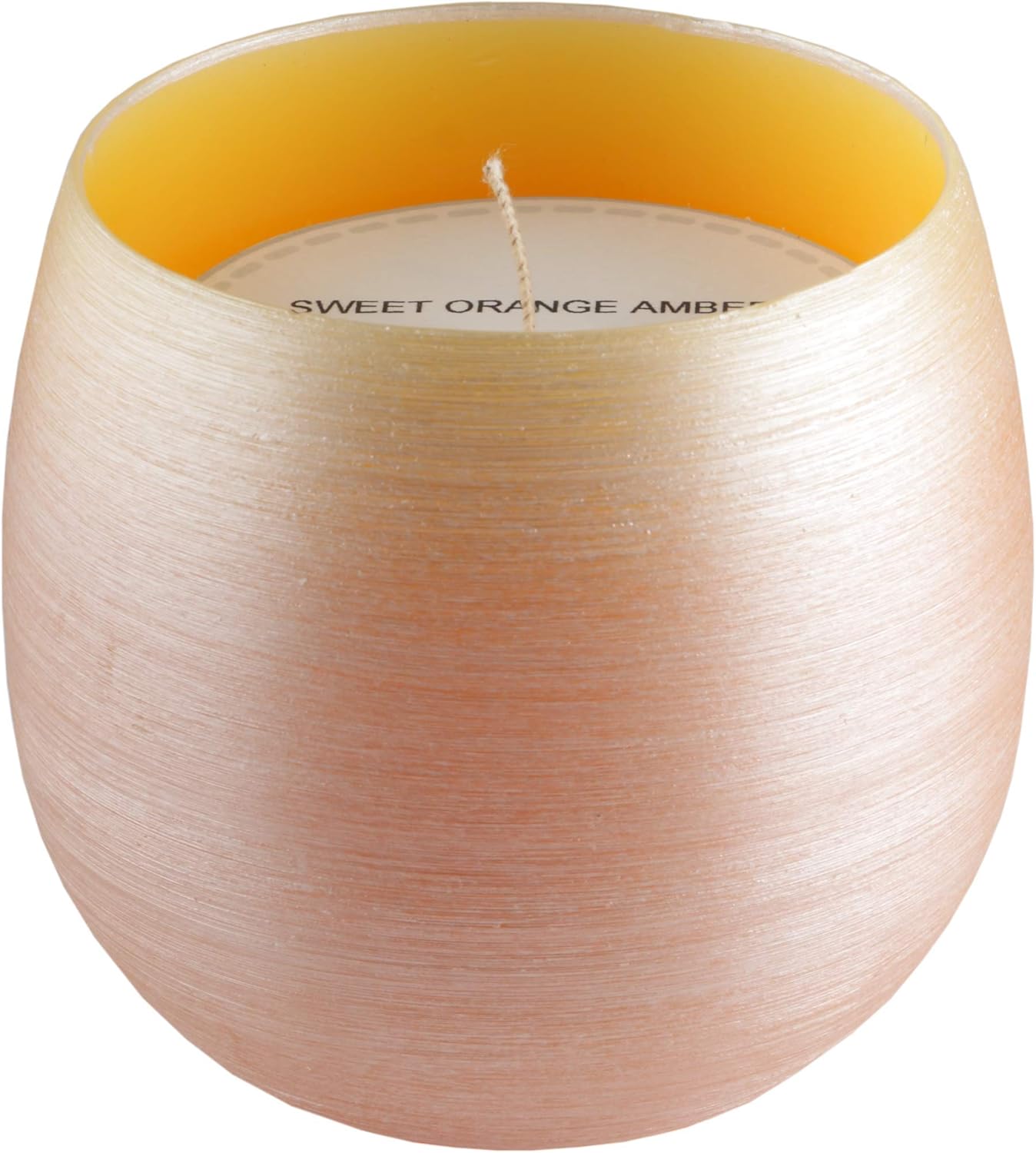 Single Scented Vance Kitira Opal Goblet Candle scented w/amber (orange). 4 x 3.5