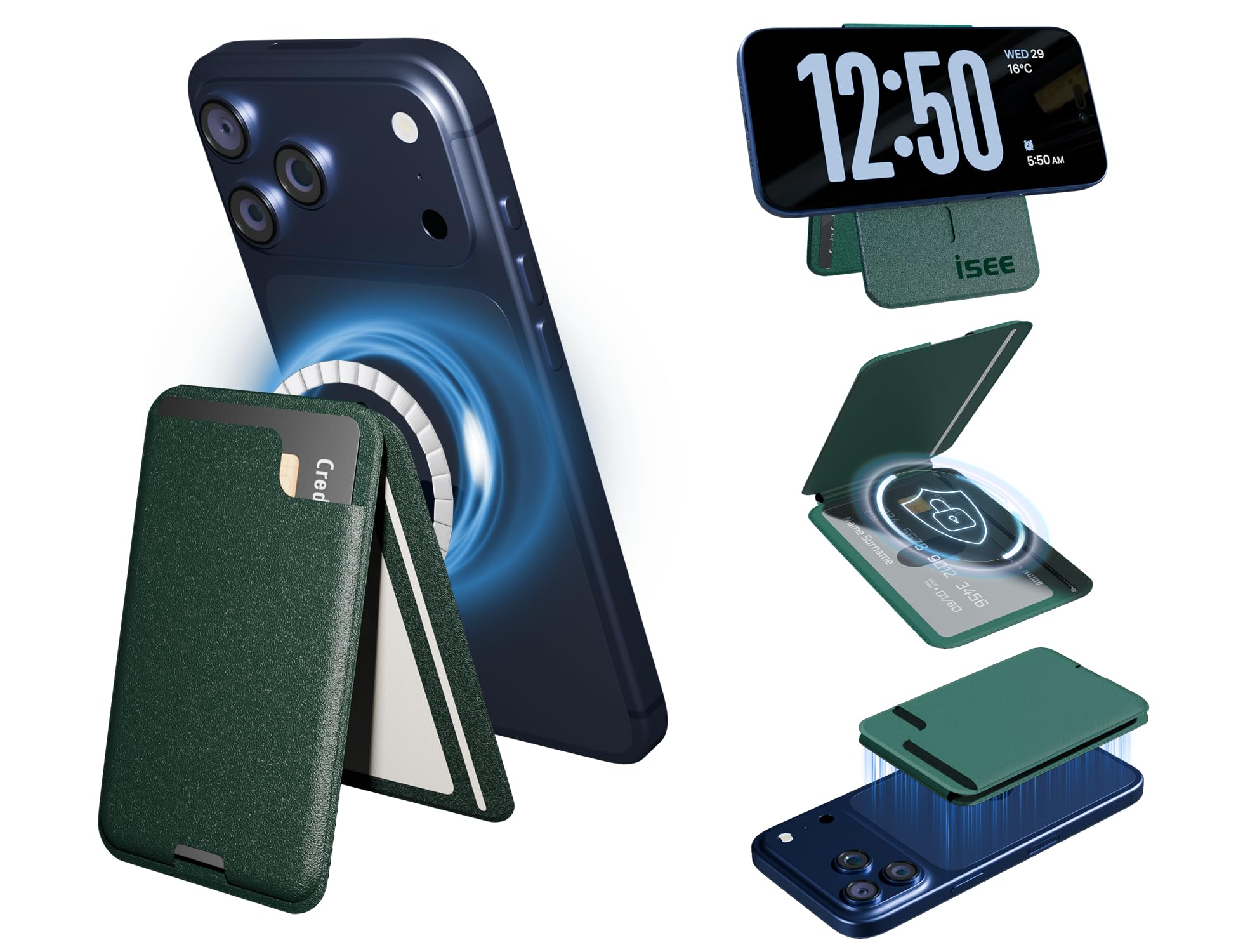 Amazon.co.jp: isee MagSafeウォレット スタンド付き iPhone 17 16 15