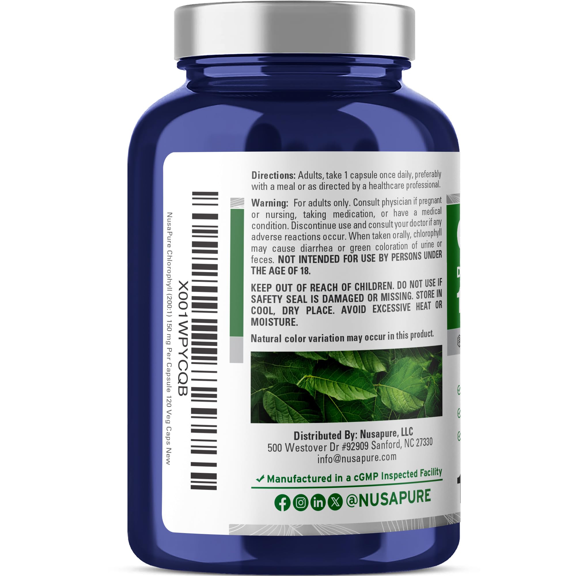 Chlorophyll Vegan, 150 mg, 120 Veg Capsules - 120 Servings — Amazon image 2