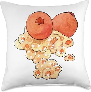Calostoma Cinnabarina Stalked Puffball Aspic Spore Plant Throw Pillow