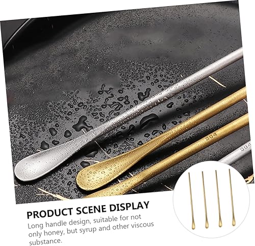 Miniatura 8 de Cuchara de hielo, coctelera, cuchara, agitador, barra, agitador, palillos de metal, batidor de espresso, cuchara de café helado, cucharas de mango,