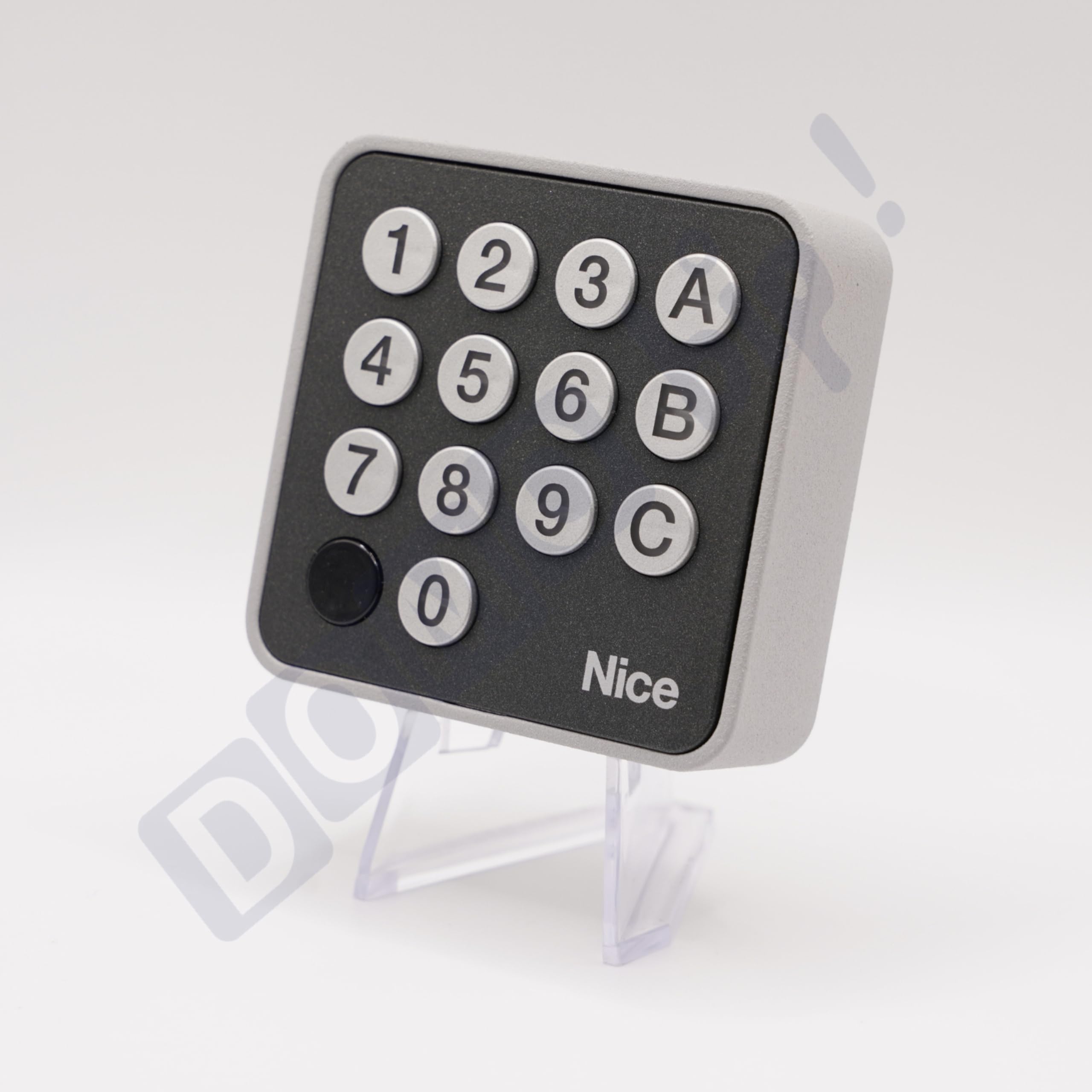 NICE EDSWG - Clavier à Code Sans Fil 433,92 MHz - Digicode Portail & Garage - 3 Canaux A/B/C - Rolling Code & Compatible OXI/OXIBD, FLOX2R/FLOXI2R + 1 Goodies DOMOBIP (EDSWG)