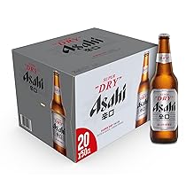 Asahi Super Dry Birra Premium Dry Lager, Cassa Birra con 20 Birre in Bottiglia da 50 cl, 10 L, Birra Giapponese dal Gusto Pulito, Secco e Rinfrescante, Gradazione Alcolica 5%