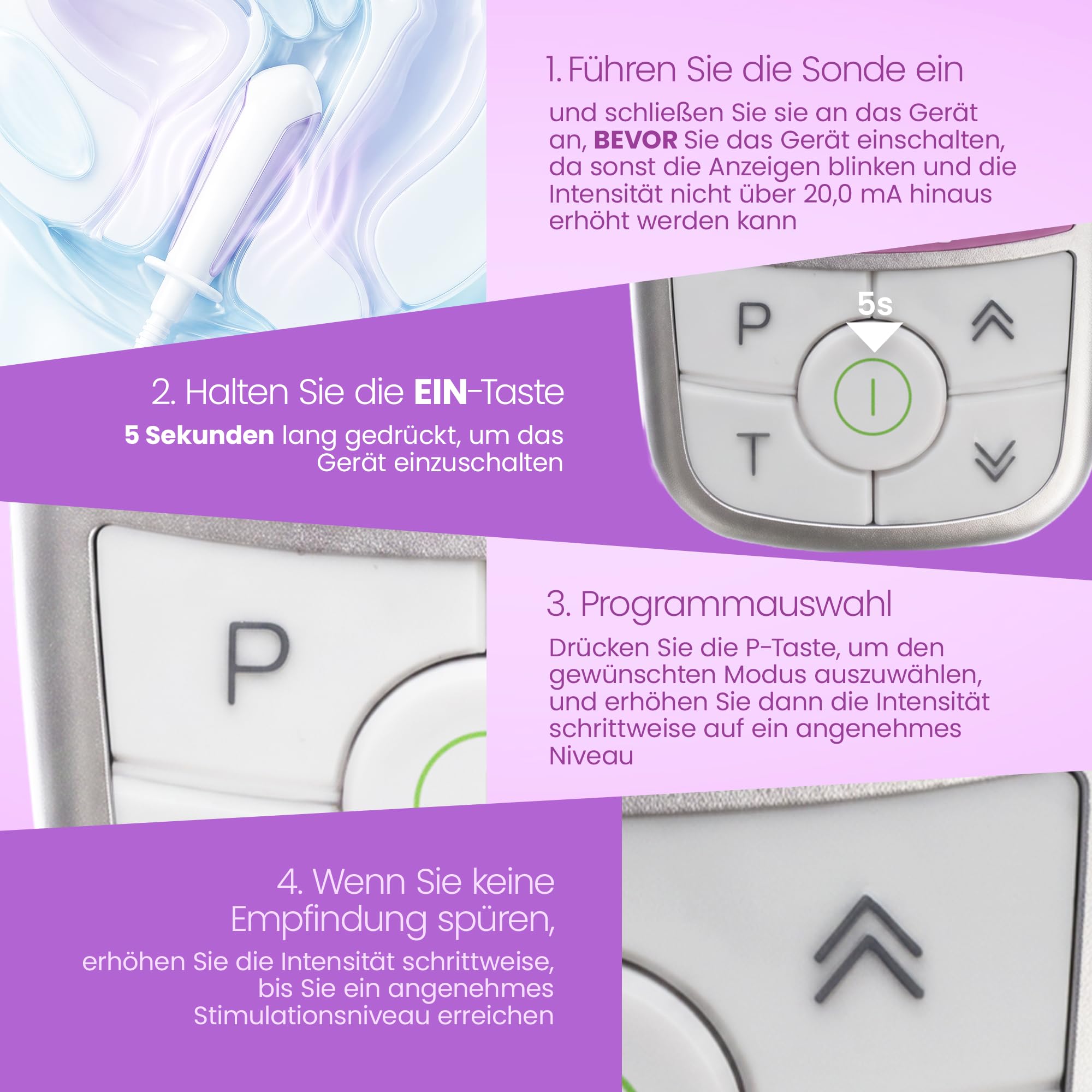TensCare iTouch Sure + Go Gel Gleitgel - Beckenbodentrainer zur Stärkung und Straffung des Beckenbodens. Bei Inkontinenz und Blasenverlust