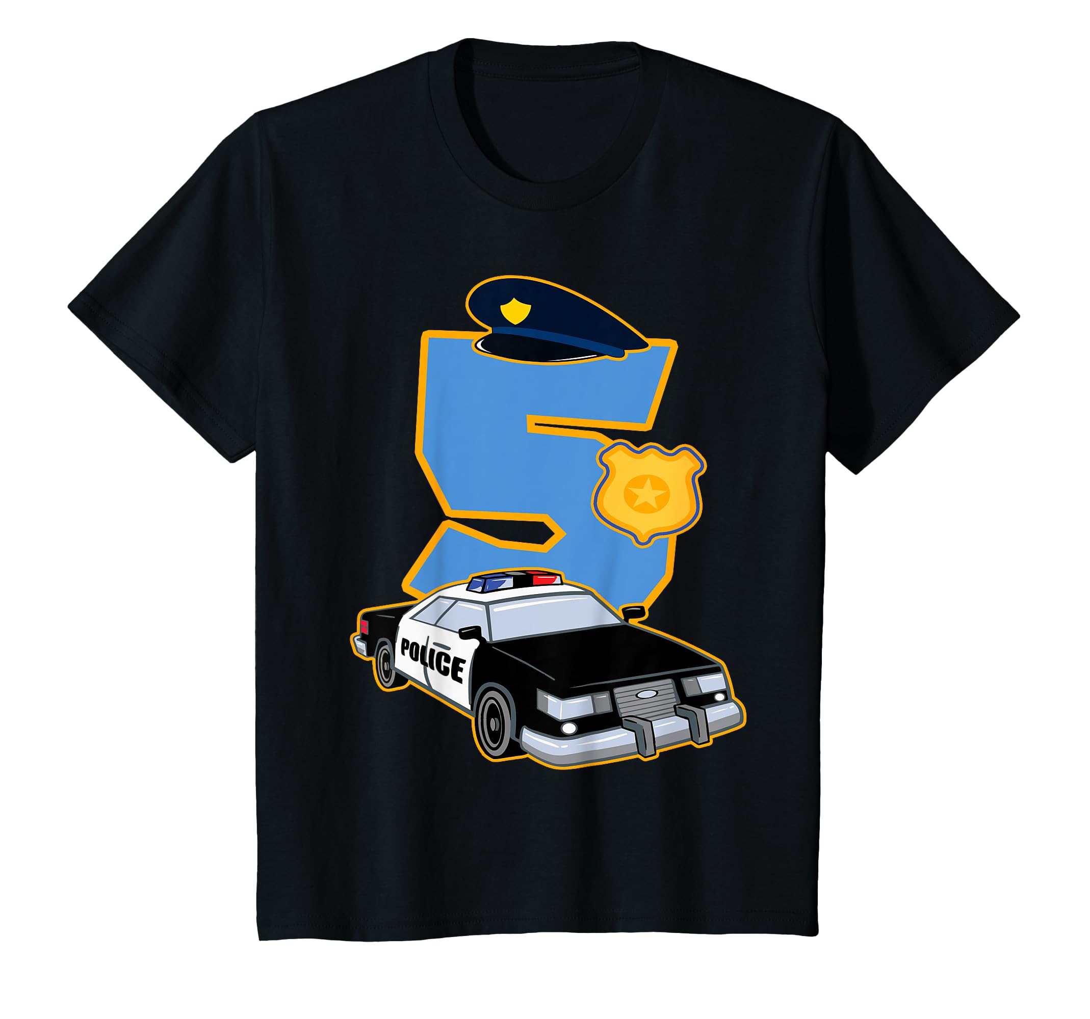 Maglietta 5° Compleanno Polizia Per Bambini - Costume Auto Polizia 5 Anni - Foto 9