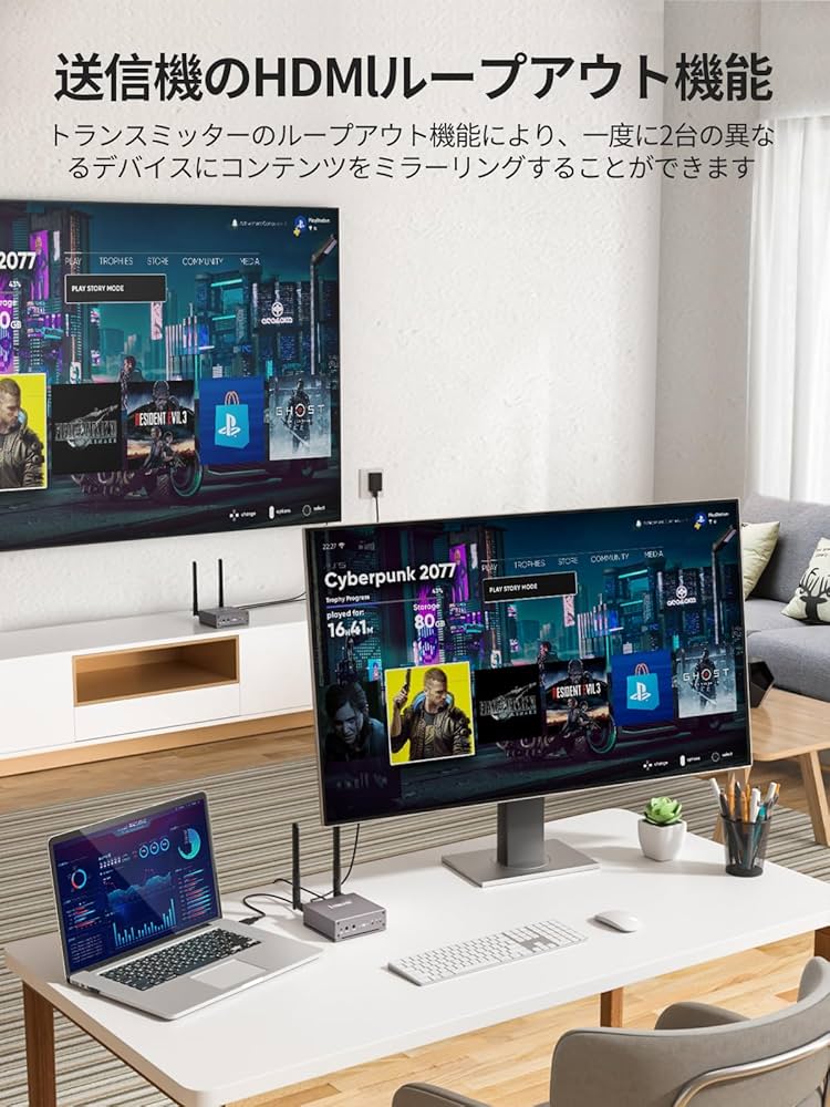 超美品！　Lemorele 送信機・受信機 2個セット Amazon | Lemorele ワイヤレス HDMI 送信機 (TX) 小型 50M HDMI