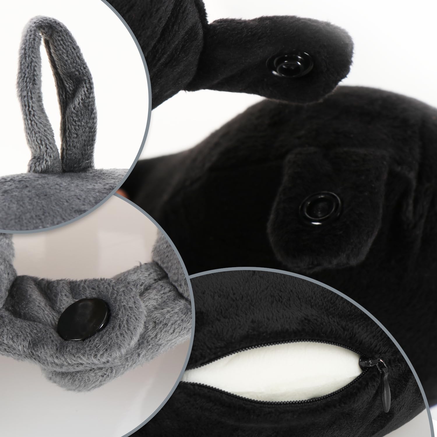 com-four® 2 cuscini per il collo di alta qualità, con memory foam, cuscino cervicale per adulti, morbidi cuscini da viaggio per aerei, auto, treno, nave e autobus, aiuto per addormentarsi