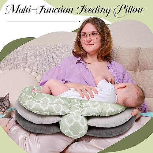 Miniatura 6 de Tatuo Almohadas de lactancia ajustables para lactancia materna, soporte de múltiples capas de alteración de ángulo, almohada de alimentación para