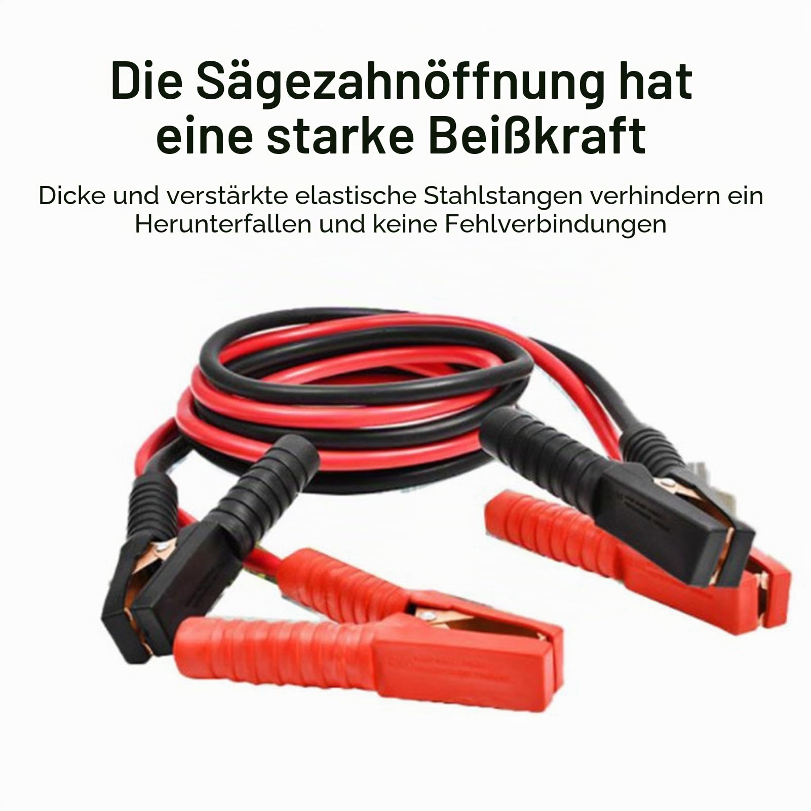 Autobatterie Starthilfekabel, 1500AMP Professionelle Heavy Duty Starthilfekabel, Starthilfekabel für Autobatterie, Starthilfekabel mit Krokodilklemme für 12V 24V Benzin -el Auto Van Autos LKW