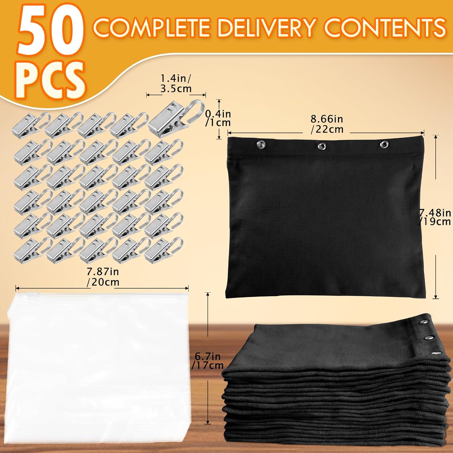 10 Set Outdoor Curtain Weights Upgraded 30 oz High Weighted Sand Bags with 30 Metal Clips for Gazebo Patio Tent Tablecloth 7.5"*8.7"
