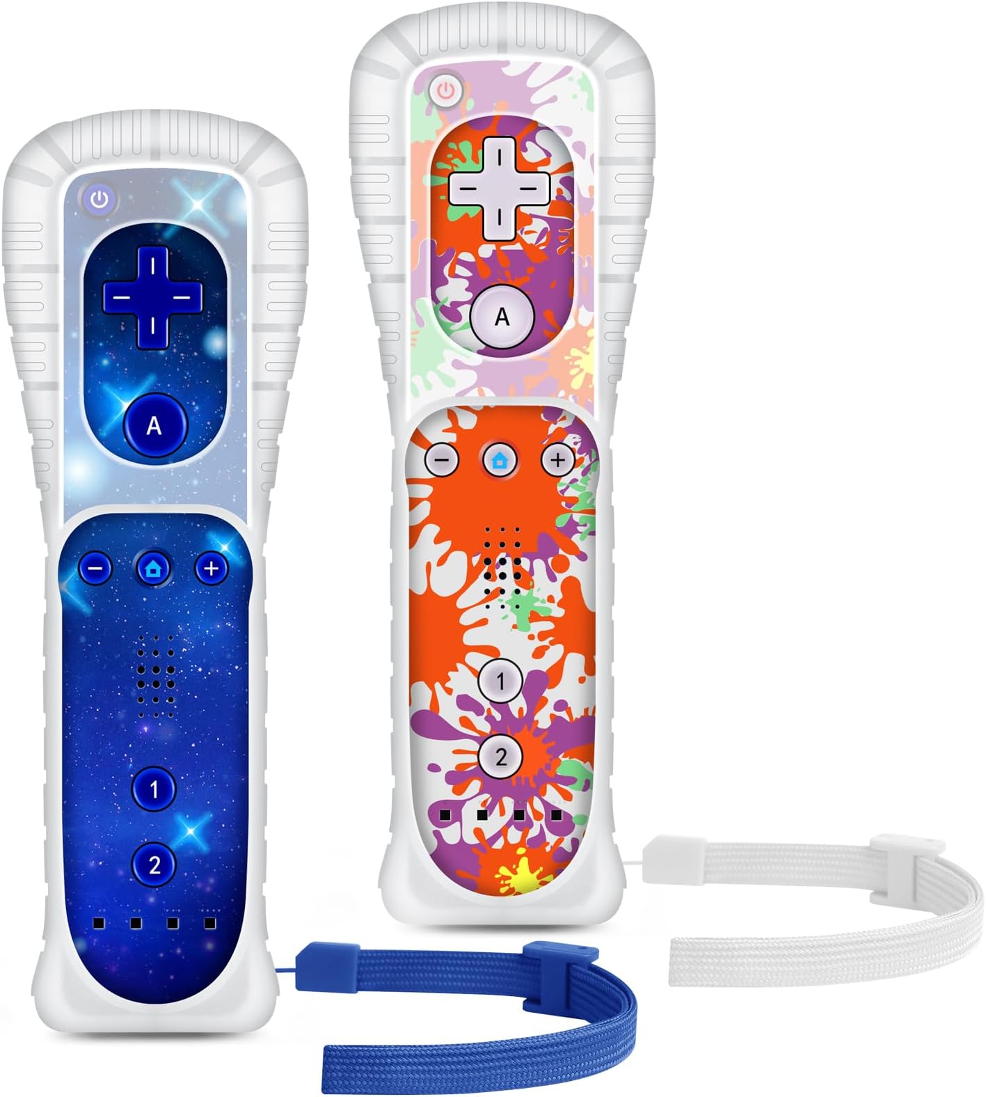 Yosikr Wii Controller 2 Pack, Wii Remote Controller with Silicone Case and Wrist Strap Compatible for Wii/Wii U