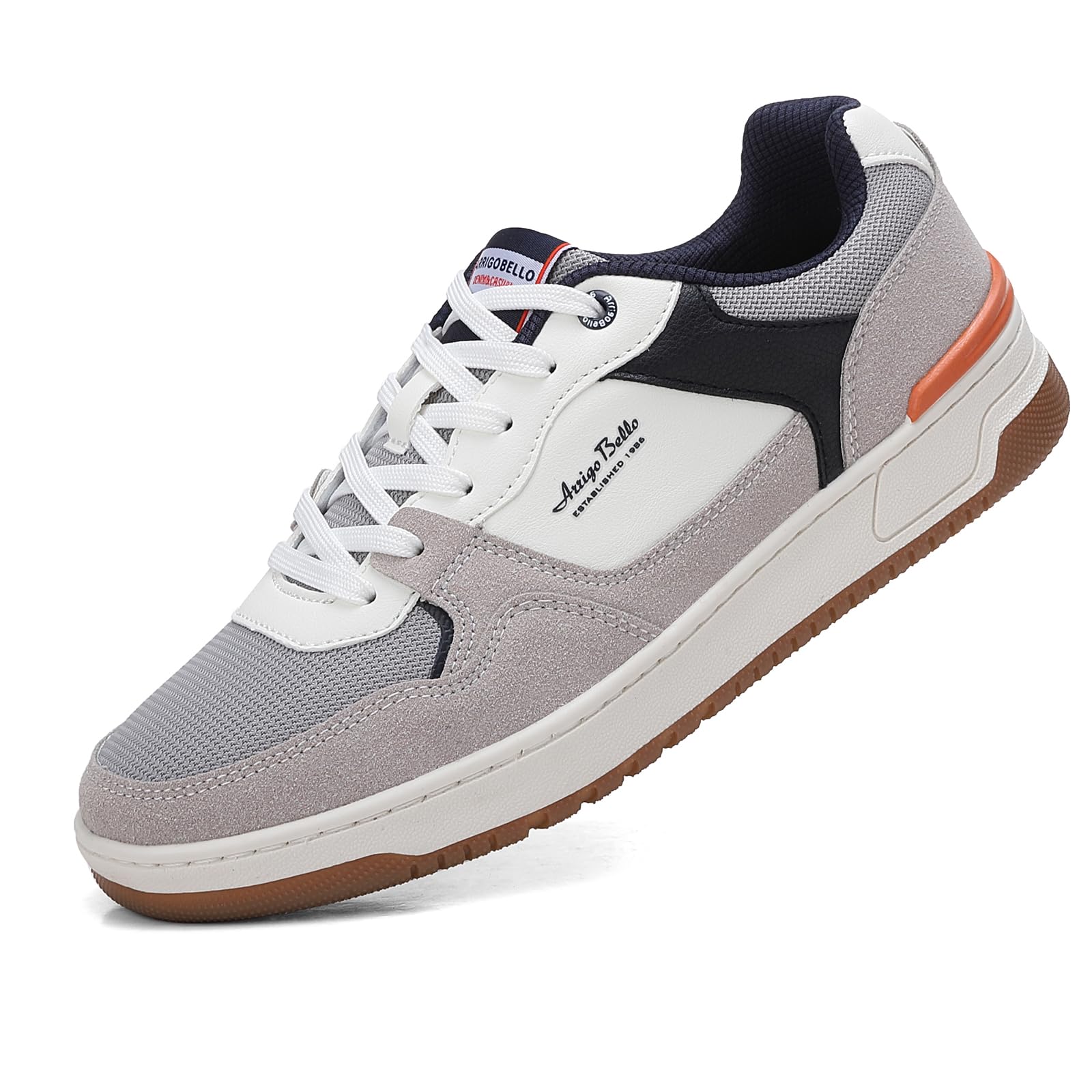 ARRIGOBELLO Freizeitschuhe Herren Schuhe Kunstleder Sneaker Bequem Sportschuhe Reißverschlüsse Walkingschuhe Leichtgewicht Arbeitsschuhe EU41-46