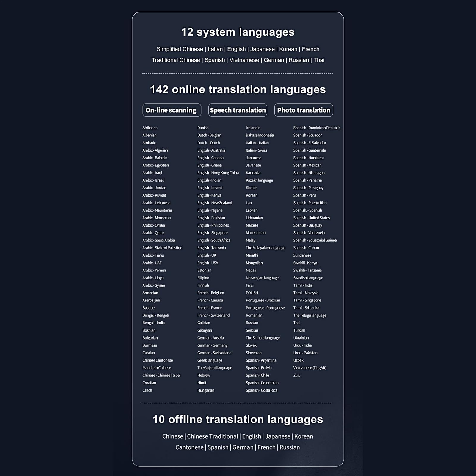 Penna Traduttore Penna Traduttore Voce Senza Connessione | Touchscreen Scanner Voce Dizionari Elettronici 142 Lingue per Studenti Uomini Donne