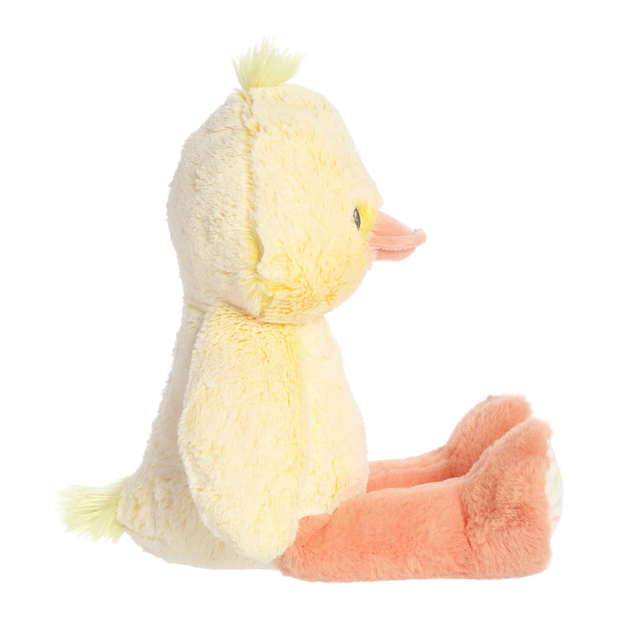 Aurora Adorable Cuddlers Dani Duck Baby Stofftier – Sicherheit und Einschlafhilfe für Kinder und Babys – perfekt für Babypartys und Kinderzimmer-Dekorationen – Gelb, 35,6 cm