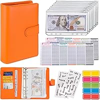 Vista 7 de Carpeta presupuestaria sobres de efectivo A6 carpeta de ahorro de dinero con sobres con cremallera (blanco)