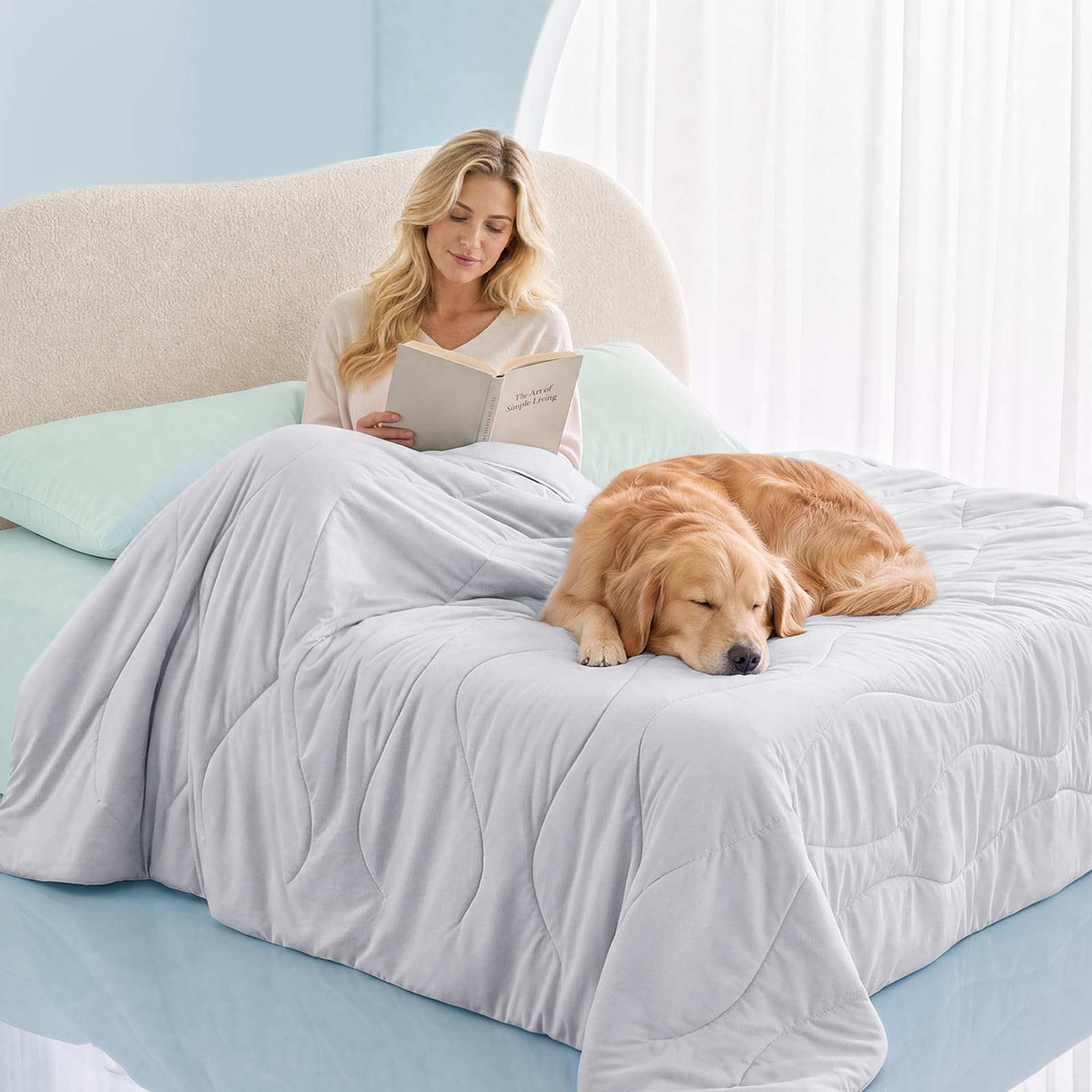 Luciphia Cooling Dog Blanket, Q-MAX>0.5 Pet Throw for Couch, Crate & Bed