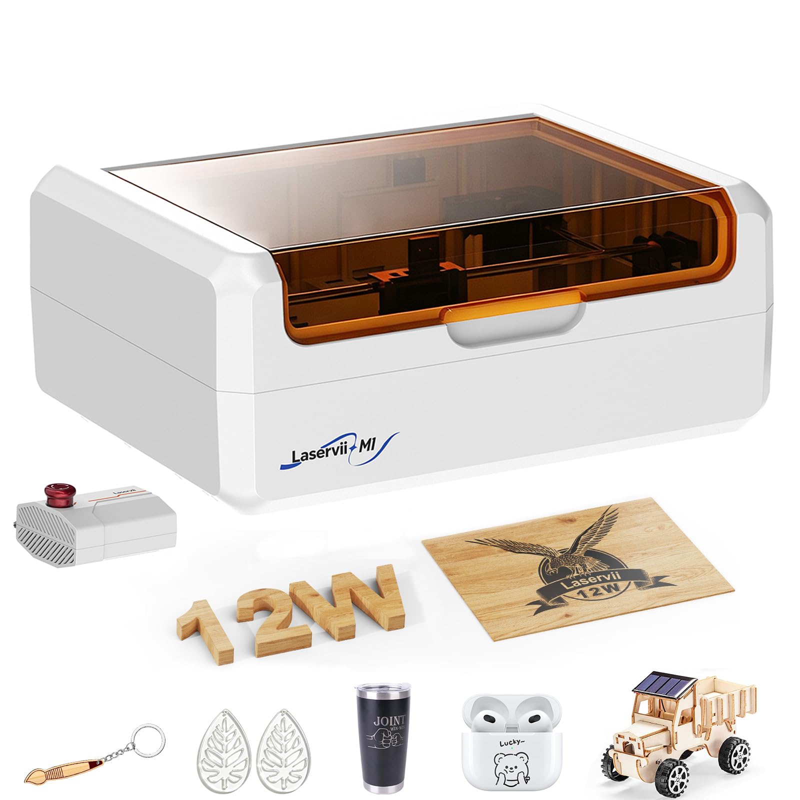 M1s Geschlossen Laser Graviermaschine, 12W Lasergravierer & Cutter