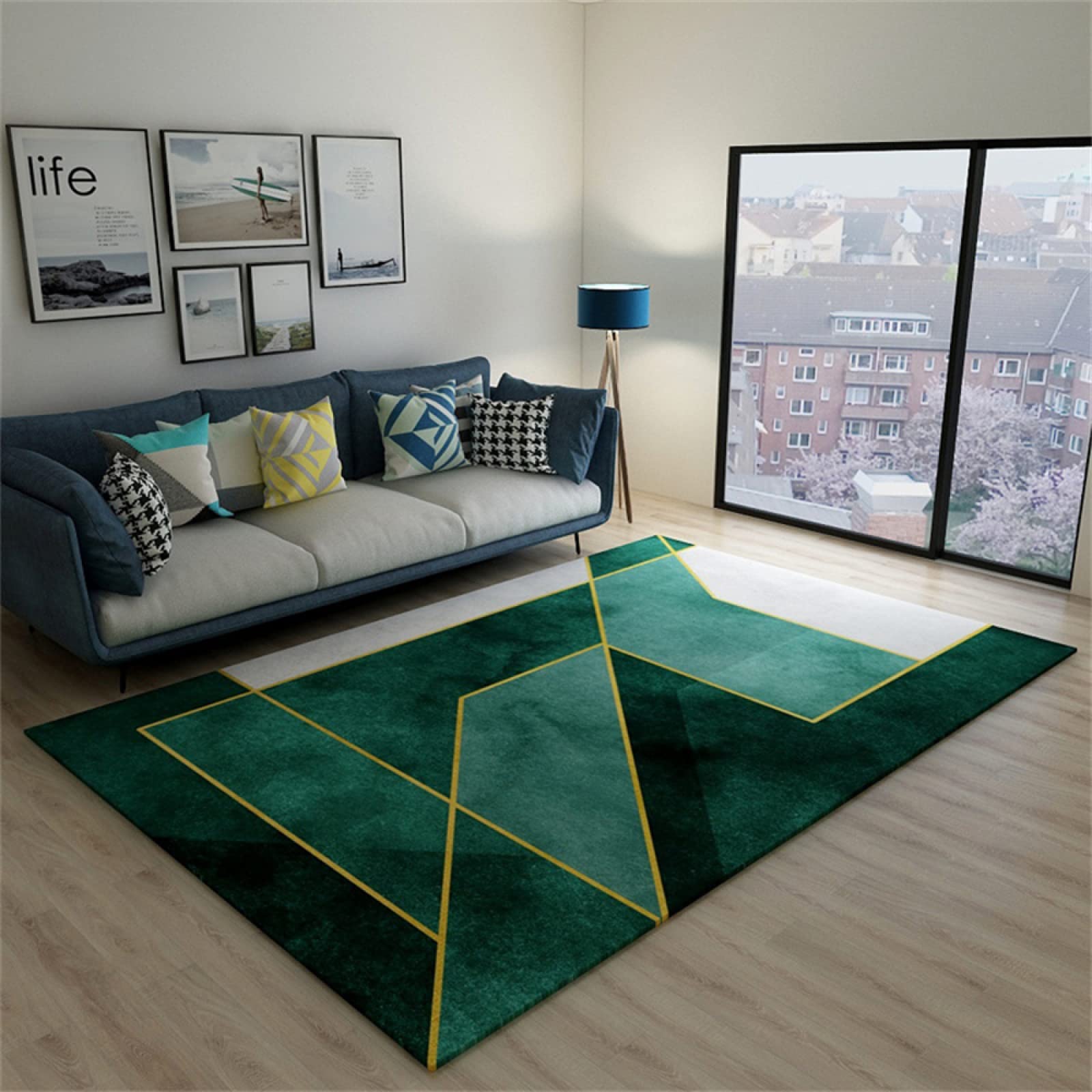 Tapis de jeux enfant vert anti-glisse 50x80cm pour sécuriser le salon et couloir