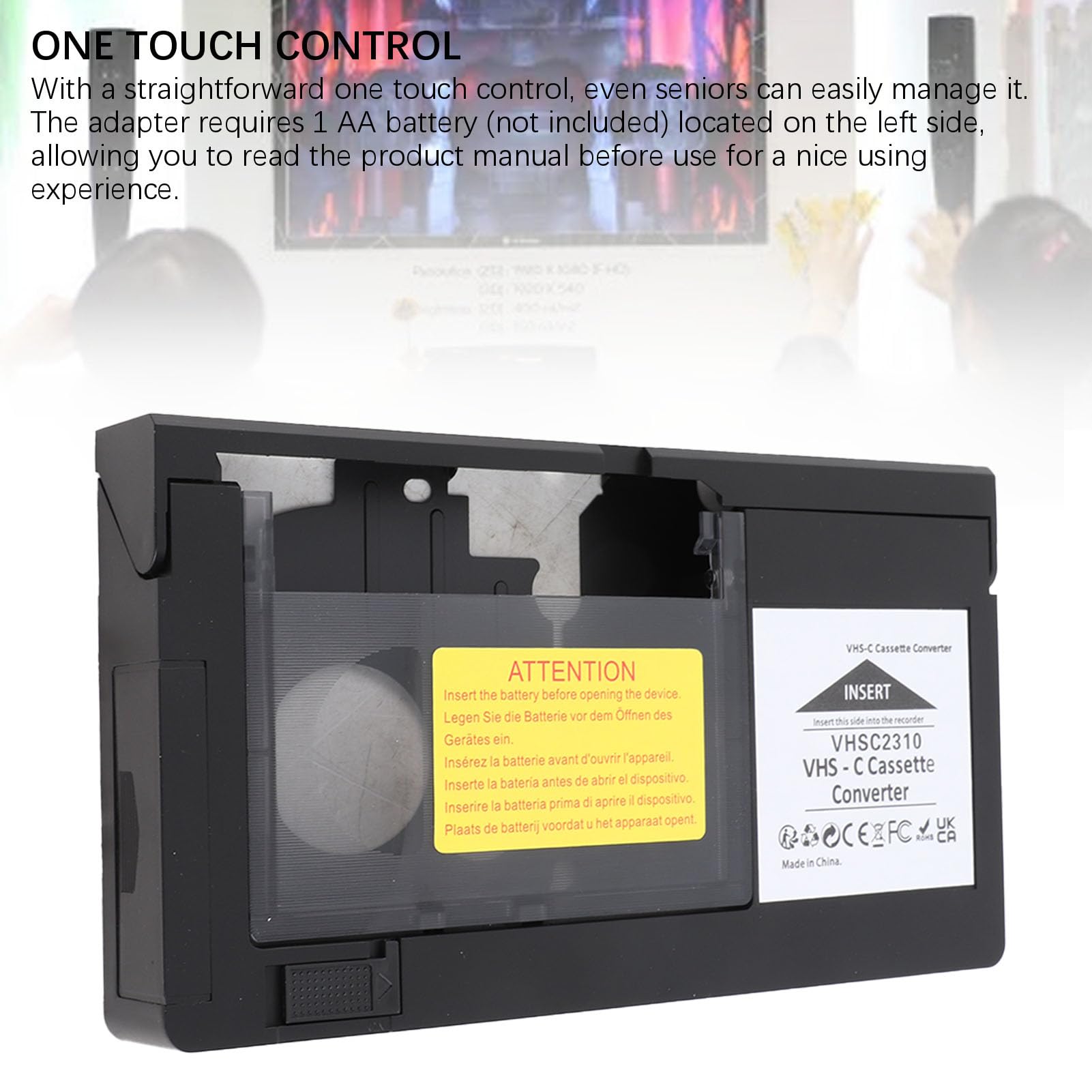 Adapter Kasety VHS C, Adapter Kasety Kamery do Konwertera VHS na VHSC, Obsługa Nagrywania Odtwarzania